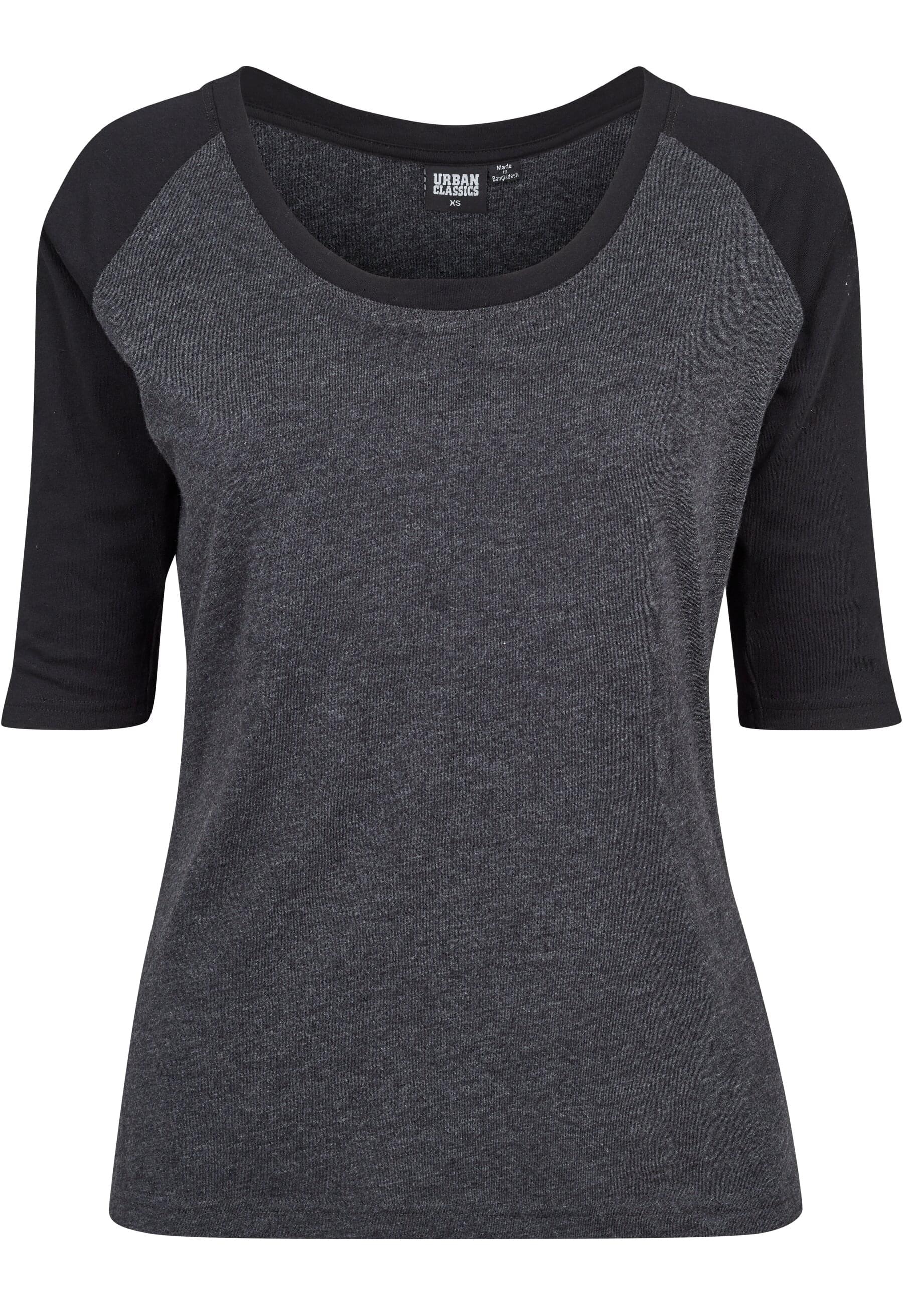 URBAN CLASSICS Kurzarmshirt "Urban Classics Damen Ladies 3/4 Contrast Ragla günstig online kaufen