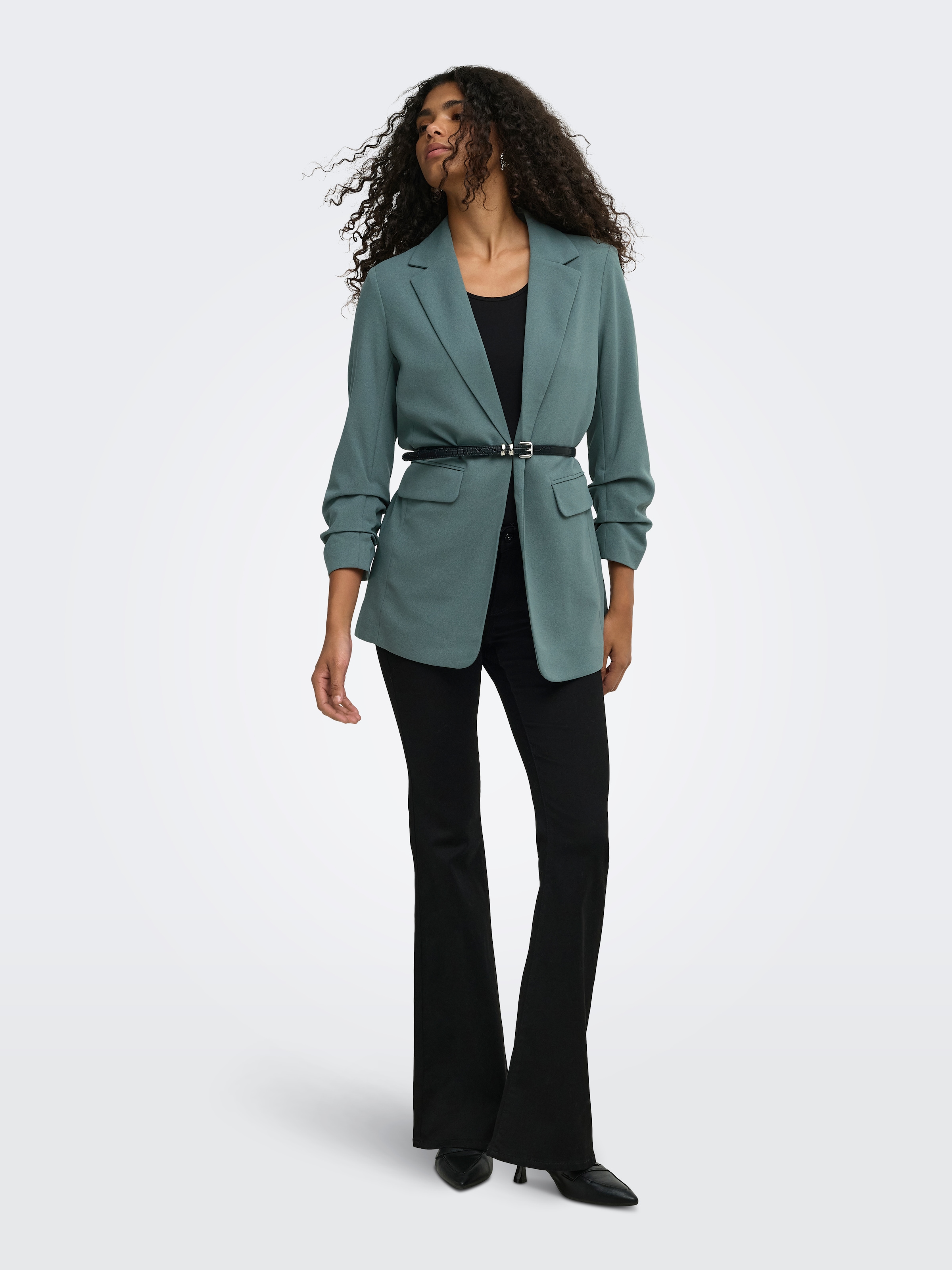 ONLY Longblazer »ONLKALINA 3/4 OPEN BLAZER CC TLR« Materialmix, loose fit