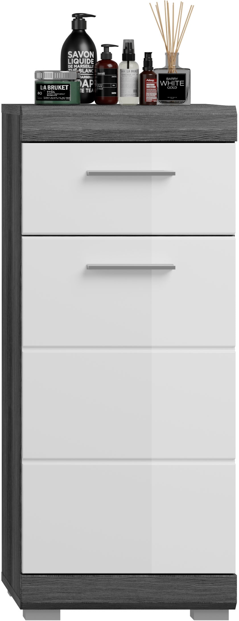 INOSIGN Badmöbel-Set »Siena, 5 teilig, bestehend aus:«, (Set, 5 St.), Hochschrank, WBU, Spiegel, Unterschrank, Hängeschrank
