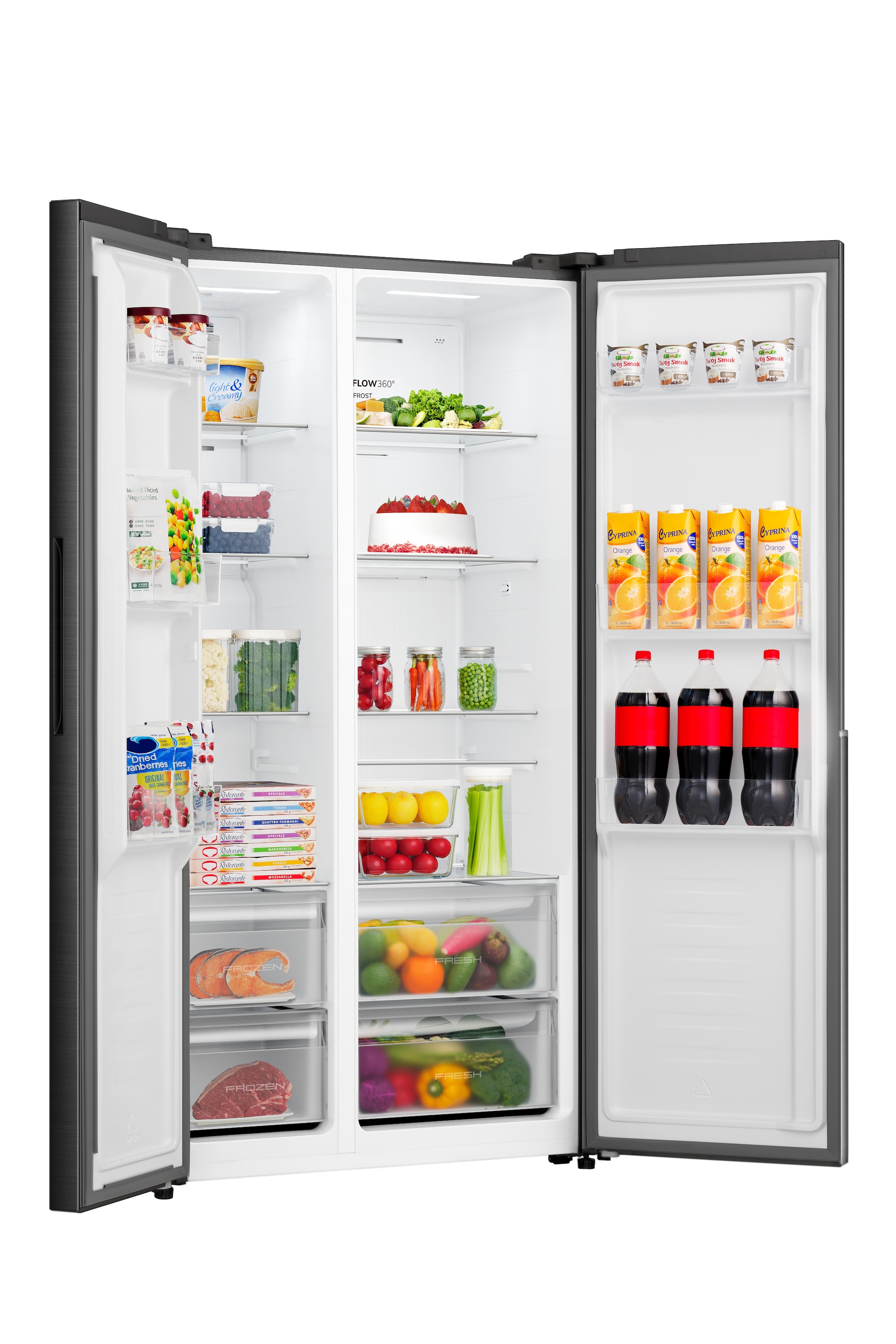 GORENJE Side-by-Side »NRS917E41BX« 178,6 cm hoch 91,1 cm breit MultiAirFlow-System