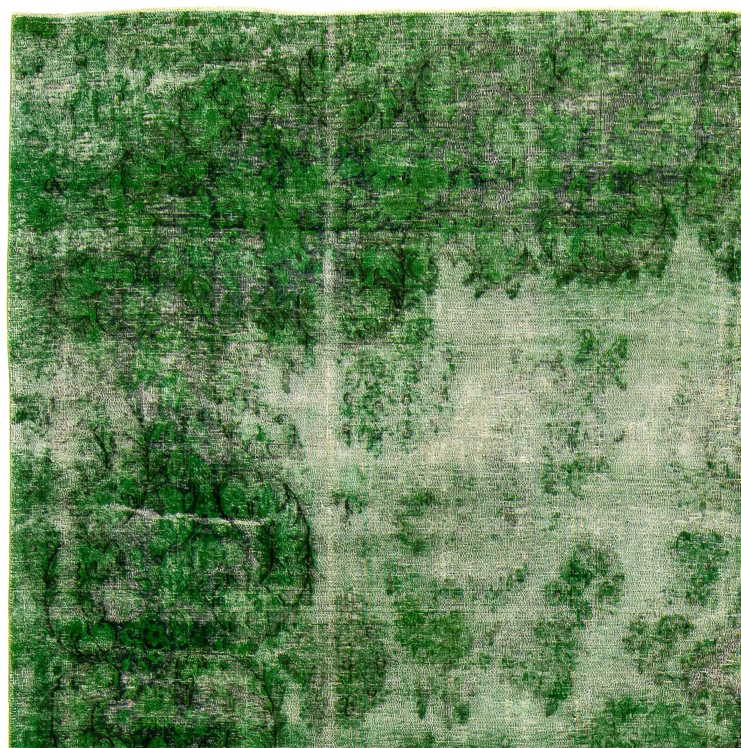 morgenland Teppich »Vintage - 392 x 294 cm - grün«, rechteckig, Wohnzimmer, Handgeknüpft, Einzelstück mit Zertifikat