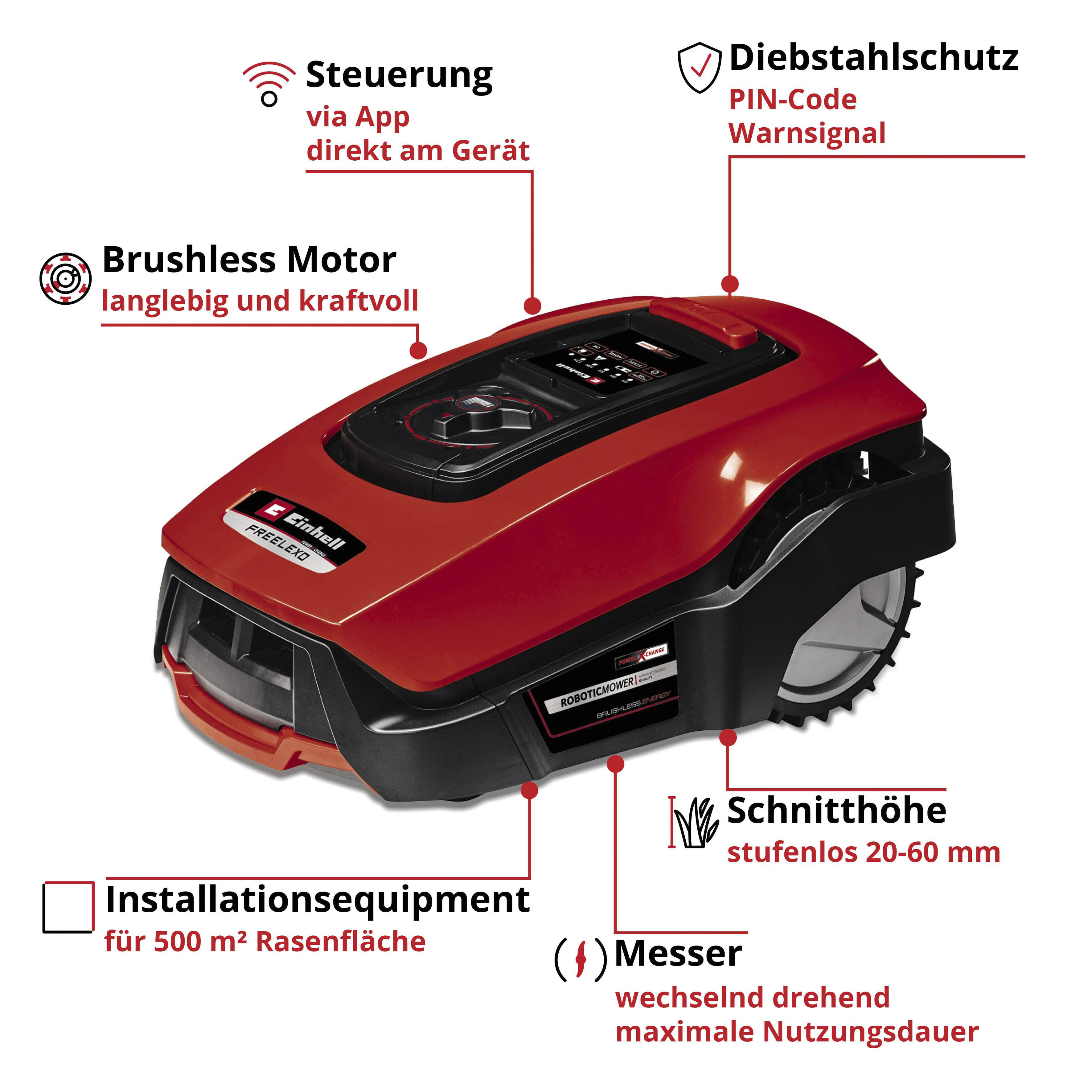 Rasenmähroboter »FREELEXO 500 BT«