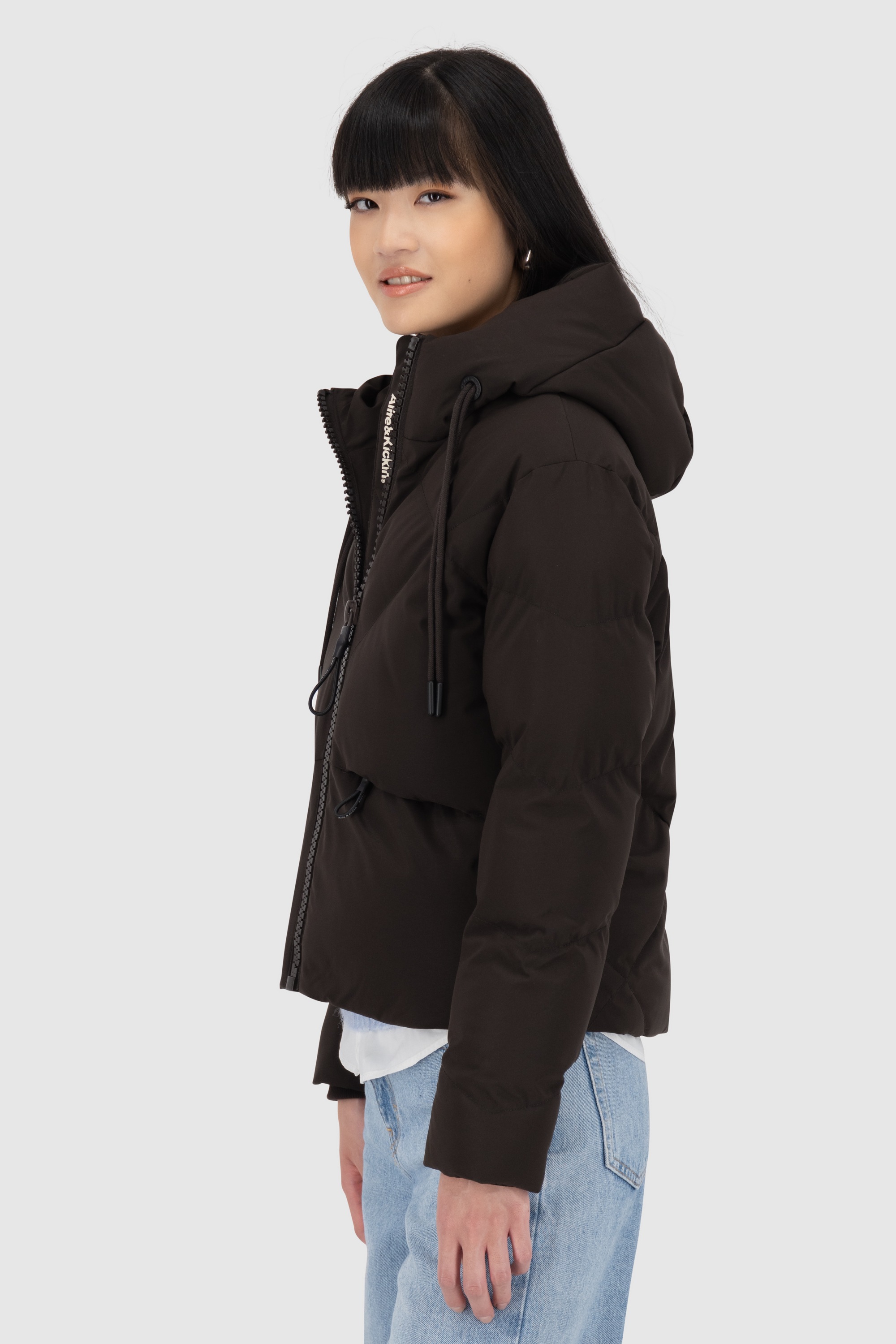 Alife & Kickin Steppjacke »Damen MurielAK A«, mit Kapuze, Kurze warme moderne Jacke mit großer gefütterter Kapuze