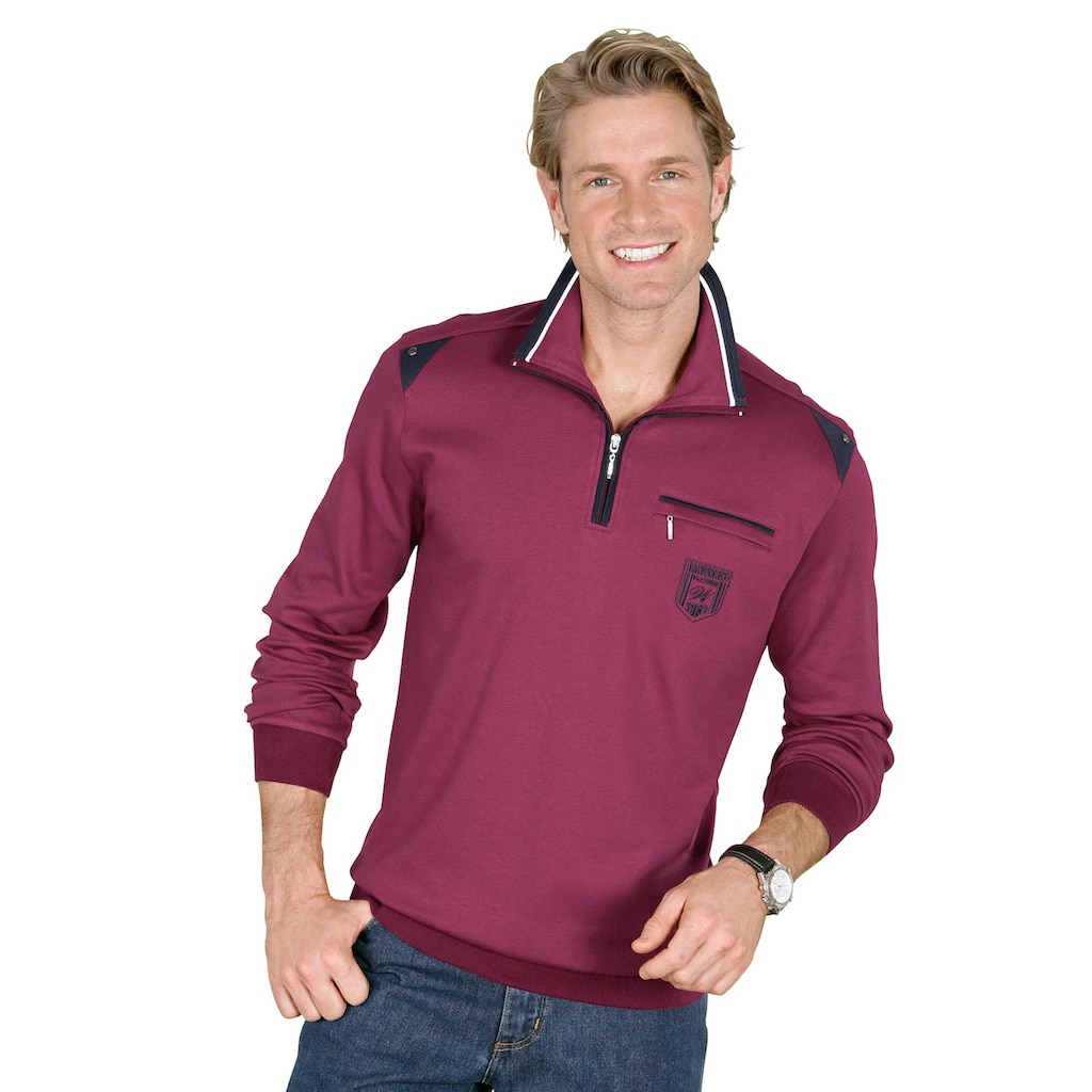 Classic Langarm-Poloshirt »Sweatshirt«, (1 tlg.)