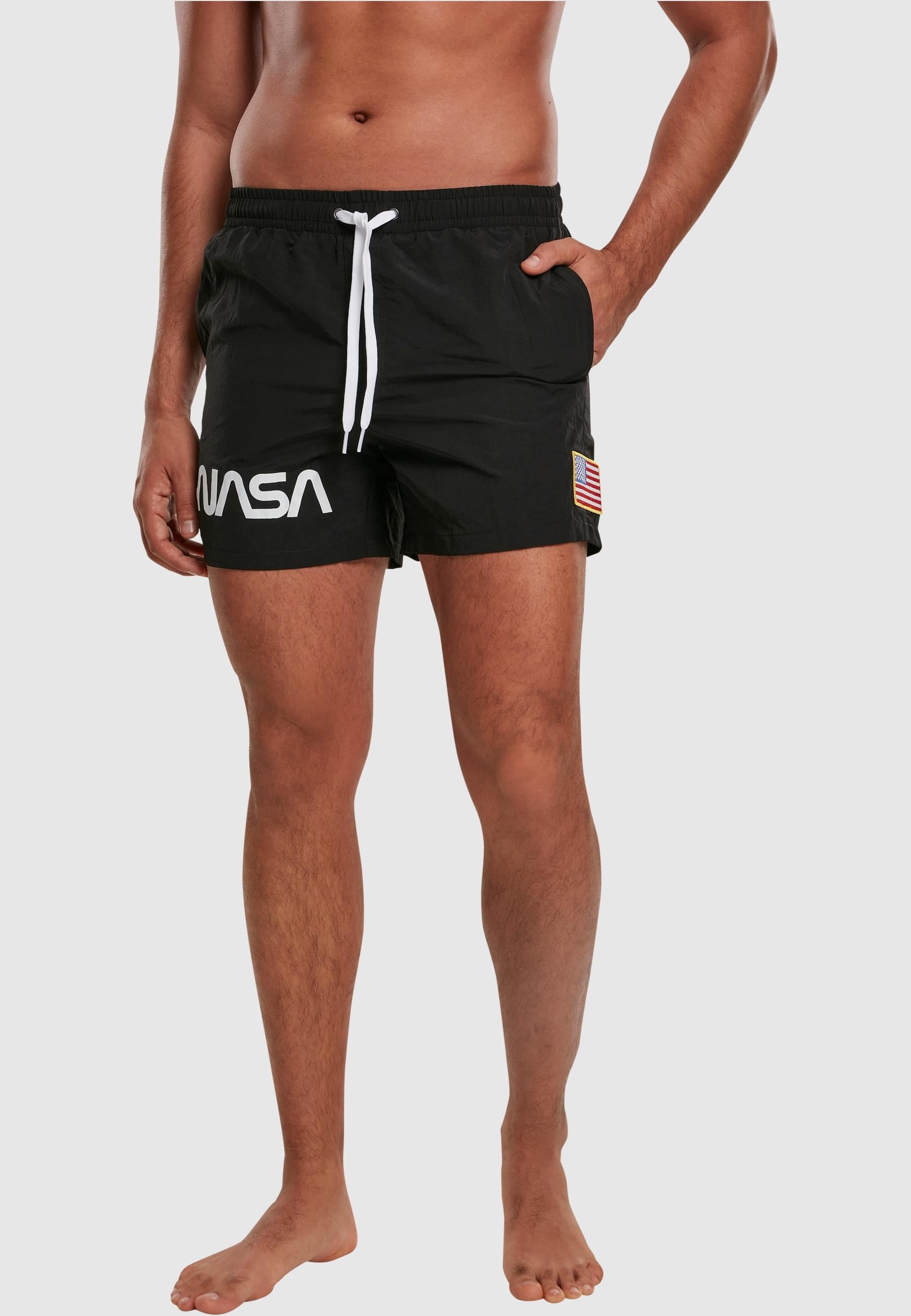 MisterTee Badeshorts »MisterTee Herren NASA Worm Logo Swim Shorts«