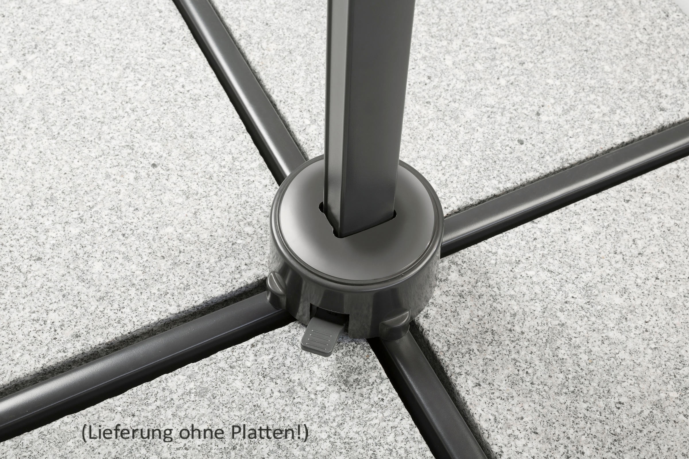 Schneider Schirme Ampelschirm »Rhodos Junior«, ØxH: 230x230 cm, Alu/Polyester, inkl. Plattenständer/Schutzhülle