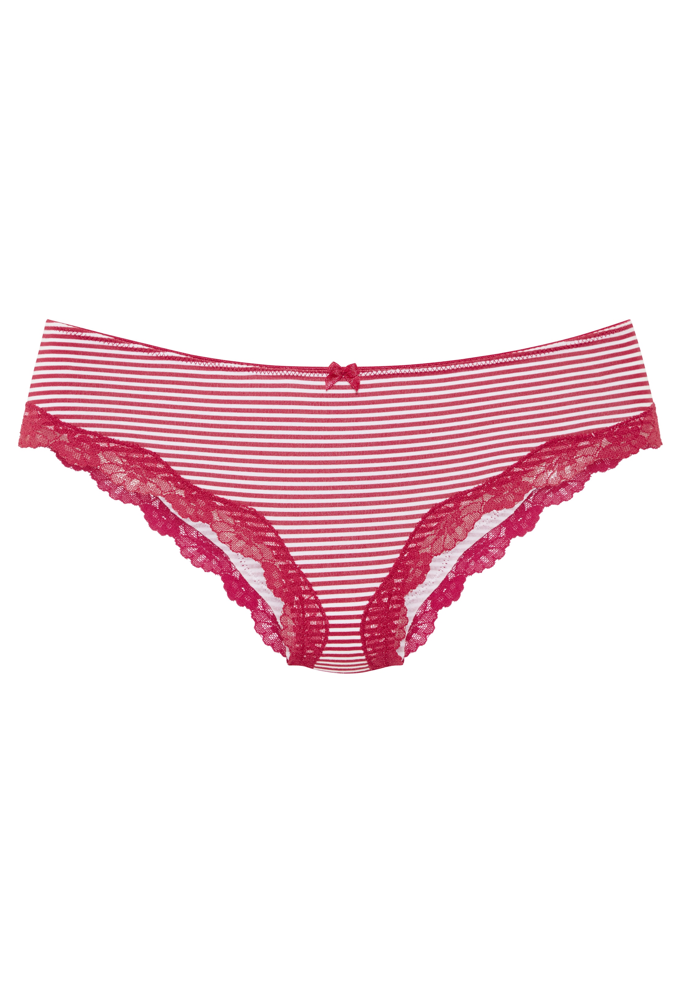 LASCANA Slip aus elastischer Baumwolle mit zarter Spitze