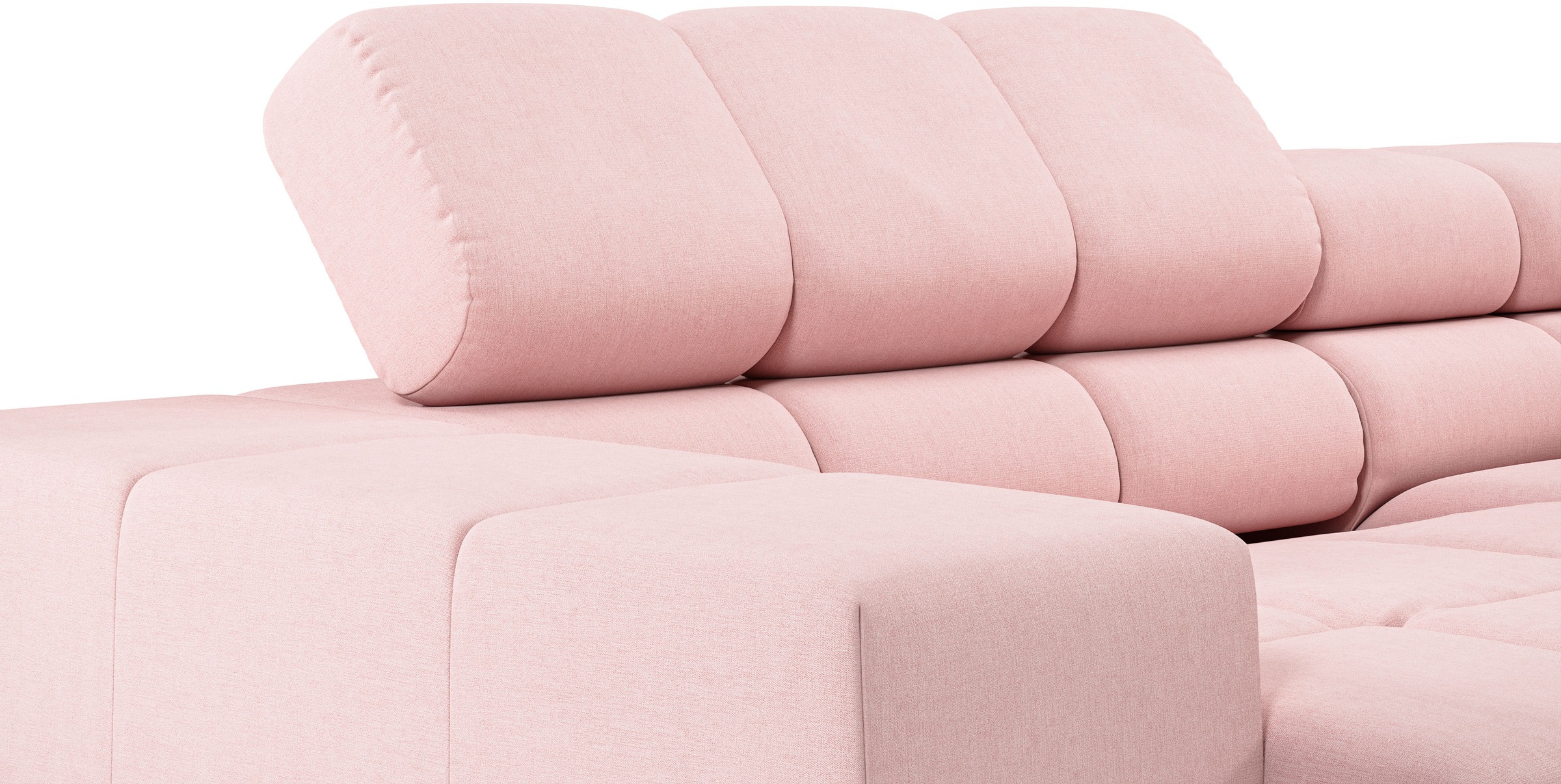 INOSIGN Ecksofa »Ancona, incl. Kopfteilverstellung + 3 Zierkissen, L-Form, bequem«, wahlweise motorische Sitztiefenverstellung, B/T(H: 249/215/70 cm