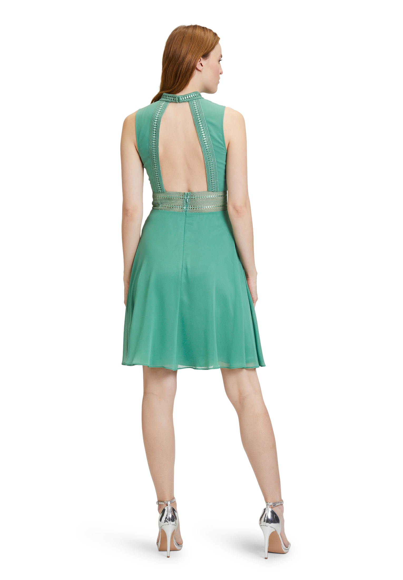 Vera Mont Cocktailkleid »Vera Mont Cocktailkleid mit Spitzeneinsatz«, Aufgesteppte Bänder