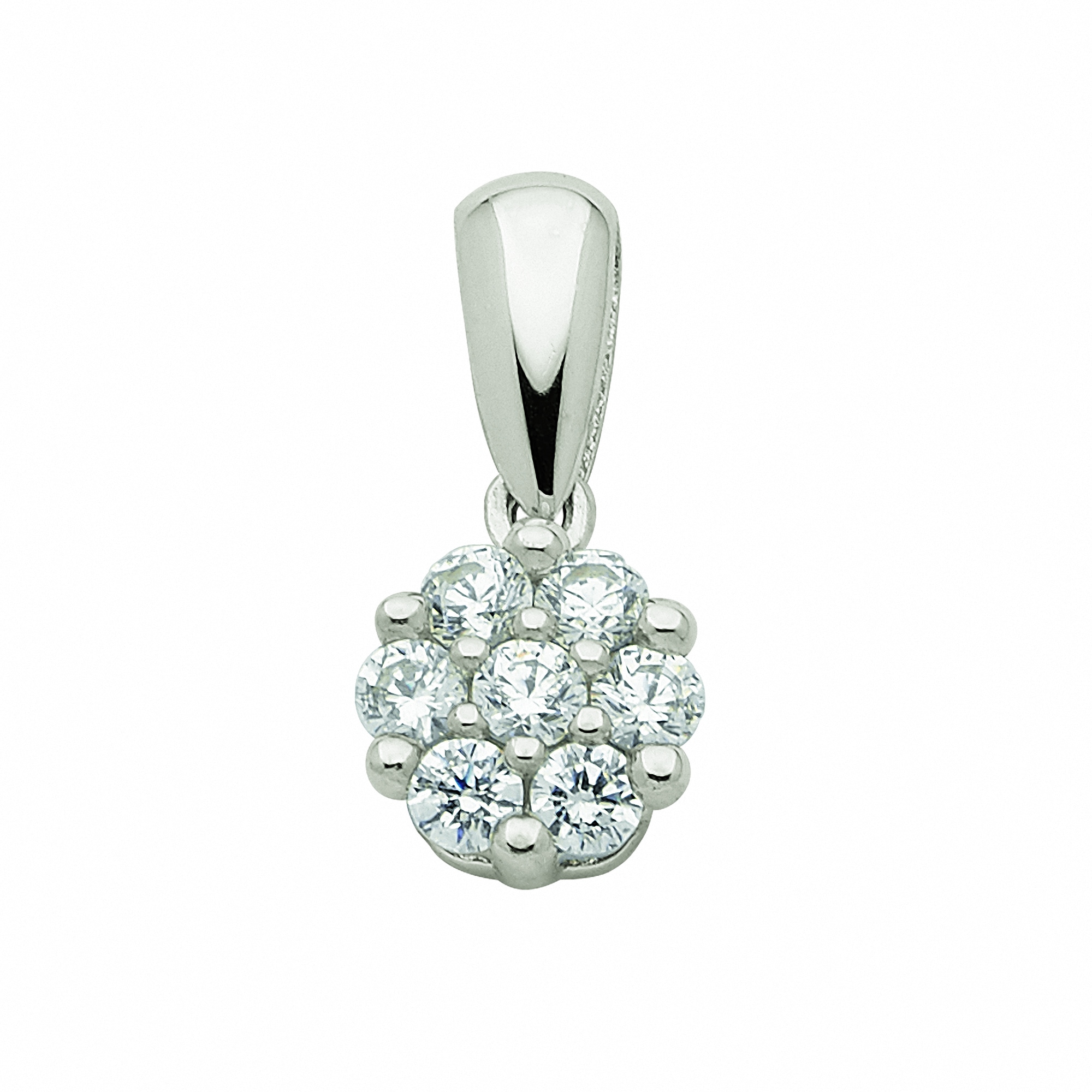 Kettenanhänger ADELIA´S "Damen 333 Weißgold Anhänger mit Zirkonia", silber, Schmuckanhänger, Damen, Damen,mit Zirkonia, Gold Weißgold 333, Gold, Weißgold 333, Kettenanhänger, mit Zirkonia Goldschmuck für Damen