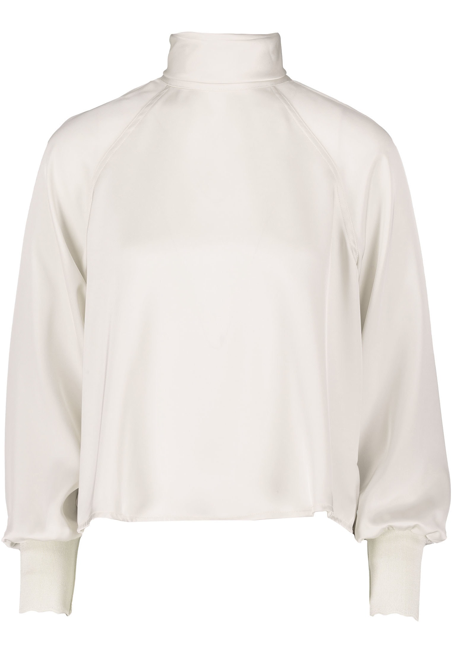 Zero Satinbluse »zero Satinbluse mit Rollkragen«