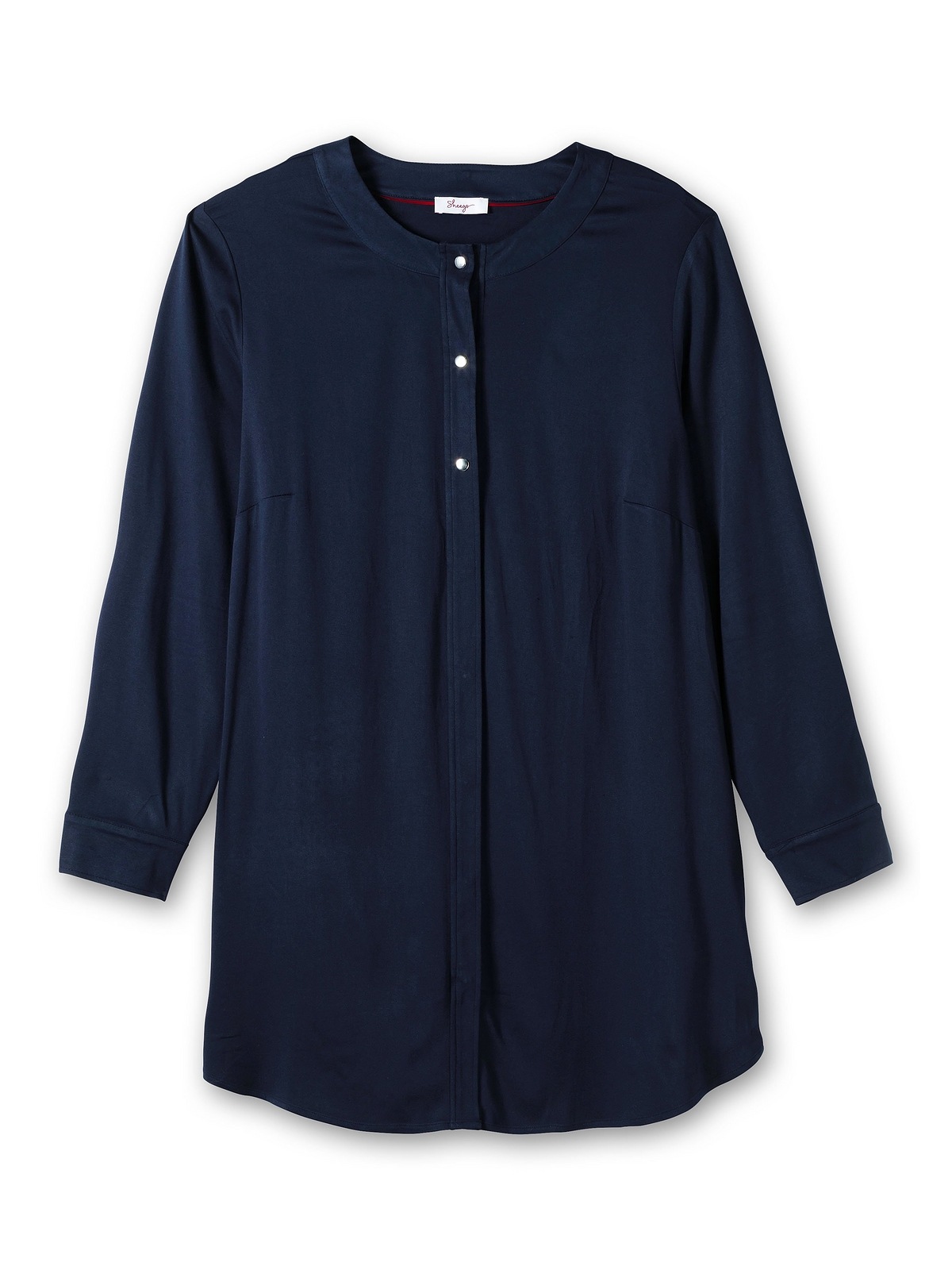 Sheego Shirtbluse »Große Größen«, mit Druckknöpfen und Rundhalsausschnitt
