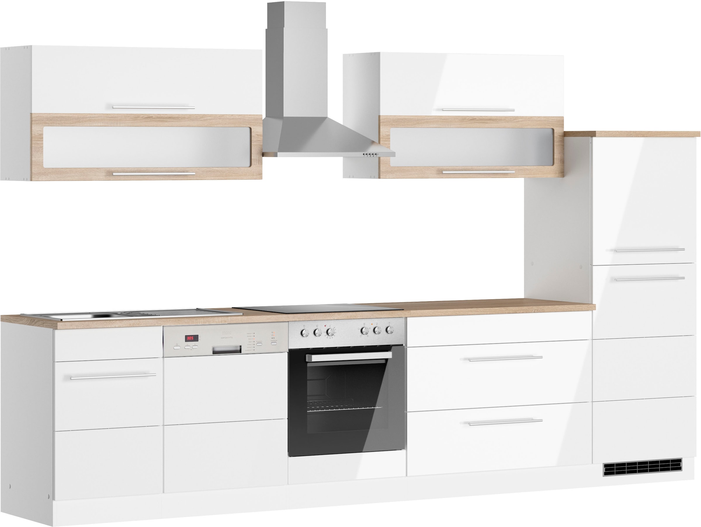 KOCHSTATION Küchenzeile "KS-Wien" Breite 330 cm, wahlweise mit E-Geräten günstig online kaufen