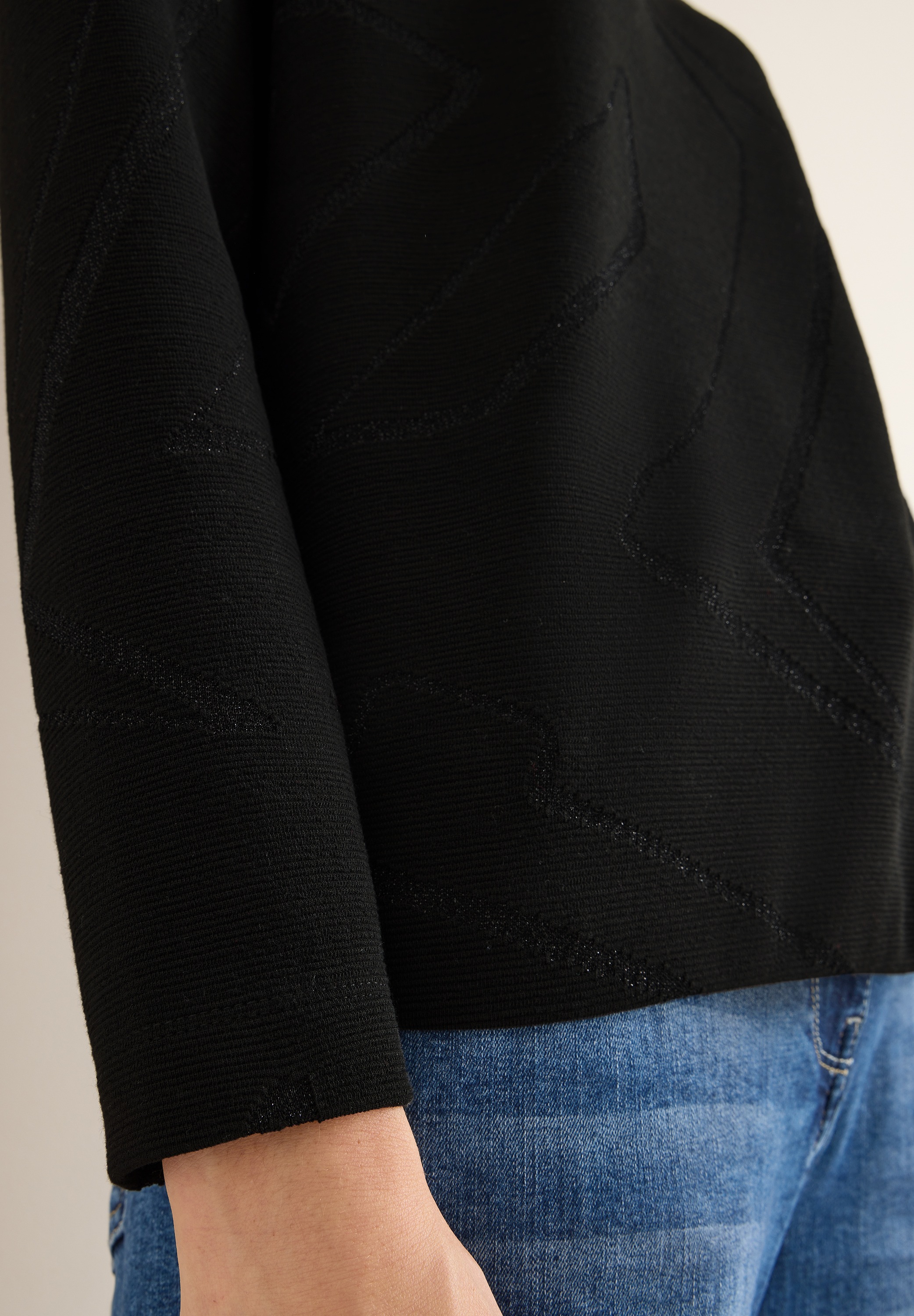 Thumbnail - Cecil Stehkragenpullover im Glitzer-Look