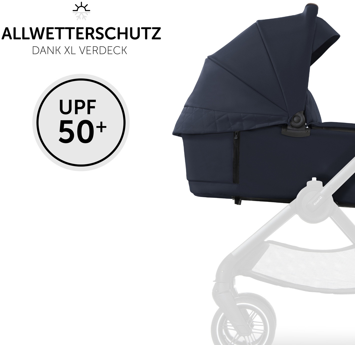 Hauck Babywanne »Walk N Care Carrycot, dark navy blue«, für den Walk N Care Kinderwagen