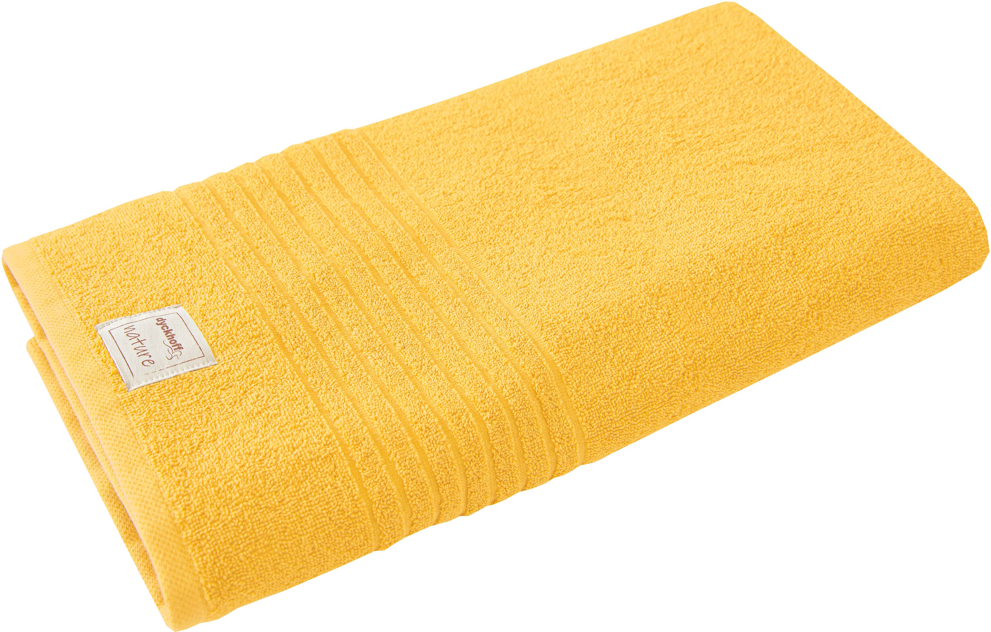 Badetuch DYCKHOFF, B:70cm L:200cm, gelb, Frottier, Obermaterial: 100% Baumwolle, Handtücher, "Nature"