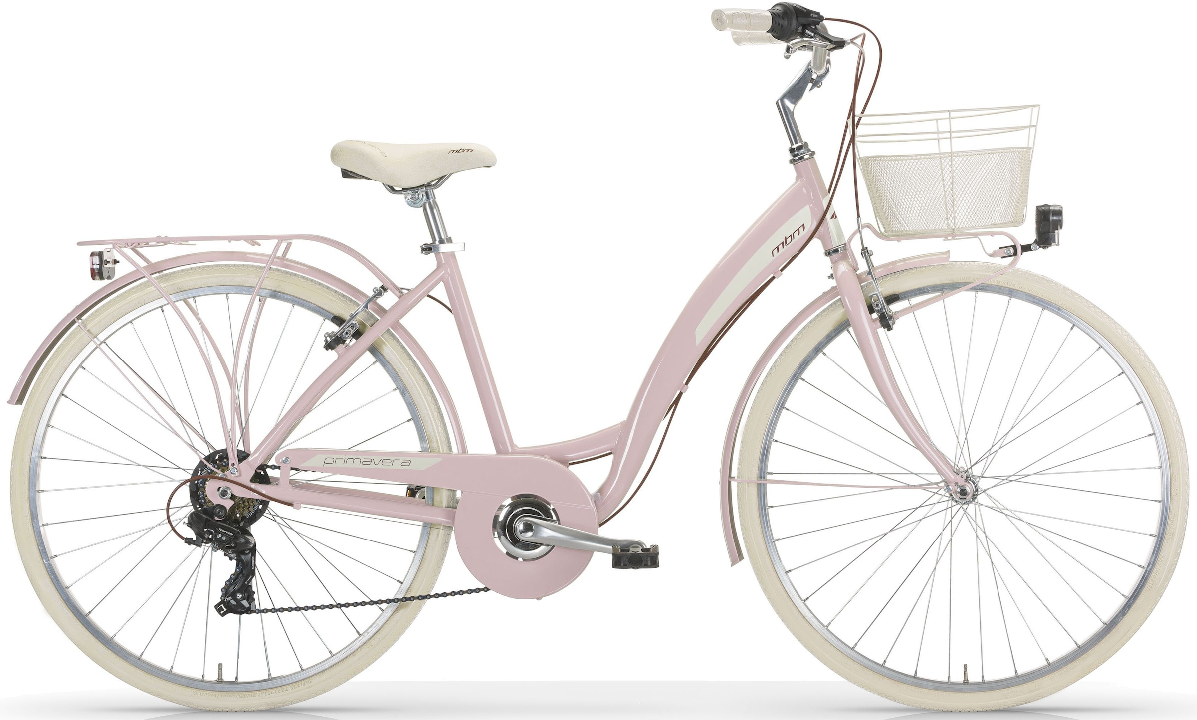 MBM Cityrad "NEW Primavera", 6 Gang, Shimano, TY300 Schaltwerk, Kettenschaltung, für Damen, Kettenschaltung