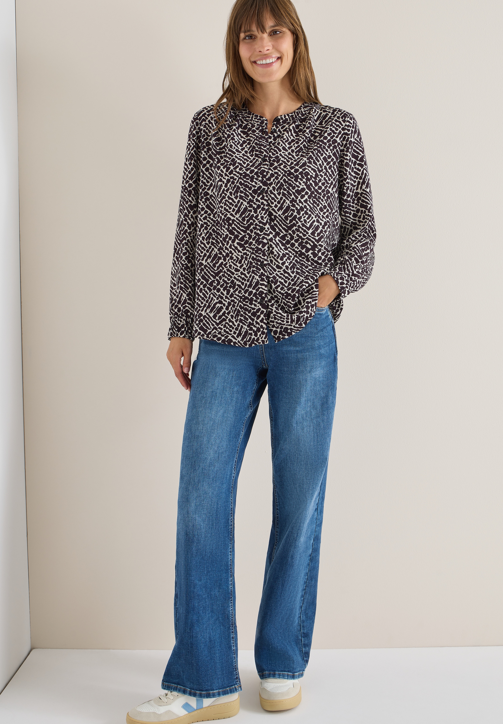 Cecil Langarmbluse mit grafischem Muster