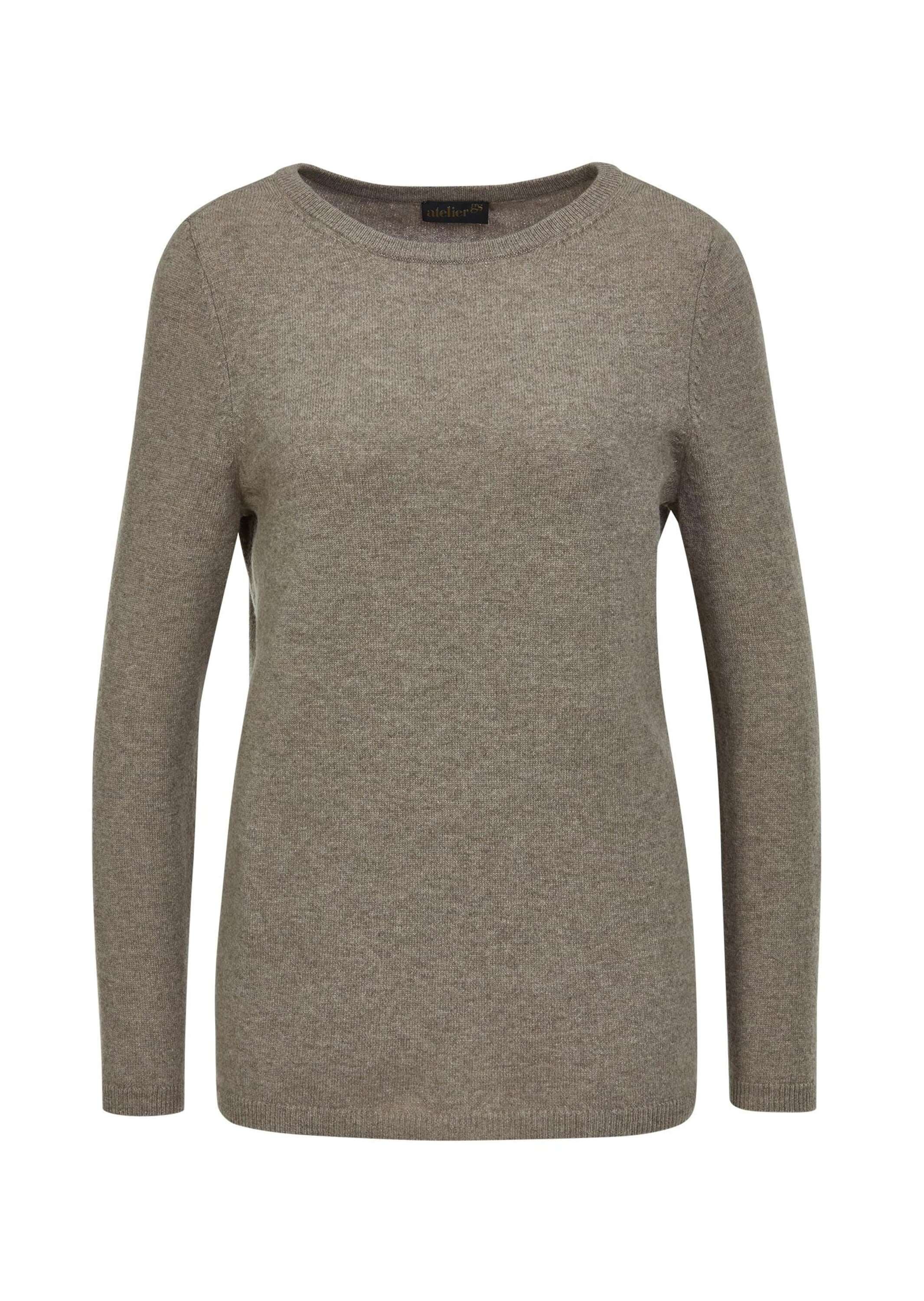 GOLDNER Strickpullover "Kurzgröße Feinstrickshirt mit U-Boot-Ausschnitt" keine/nicht relevant