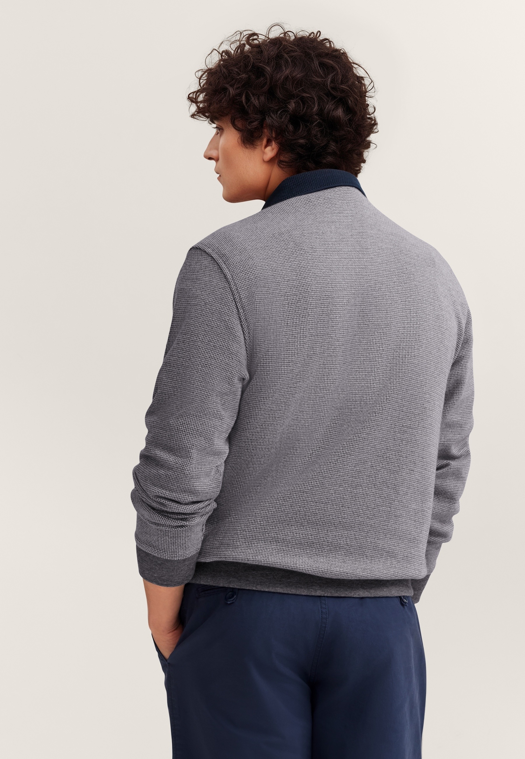 bugatti Polokragenpullover »Modern Fit« mit Druckknöpfen