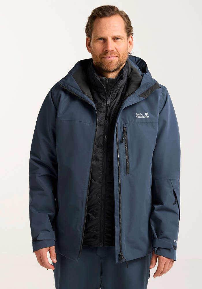 Jack Wolfskin Skijacke "FLOWLINE 3IN1 JKT M" mitKapuze günstig online kaufen