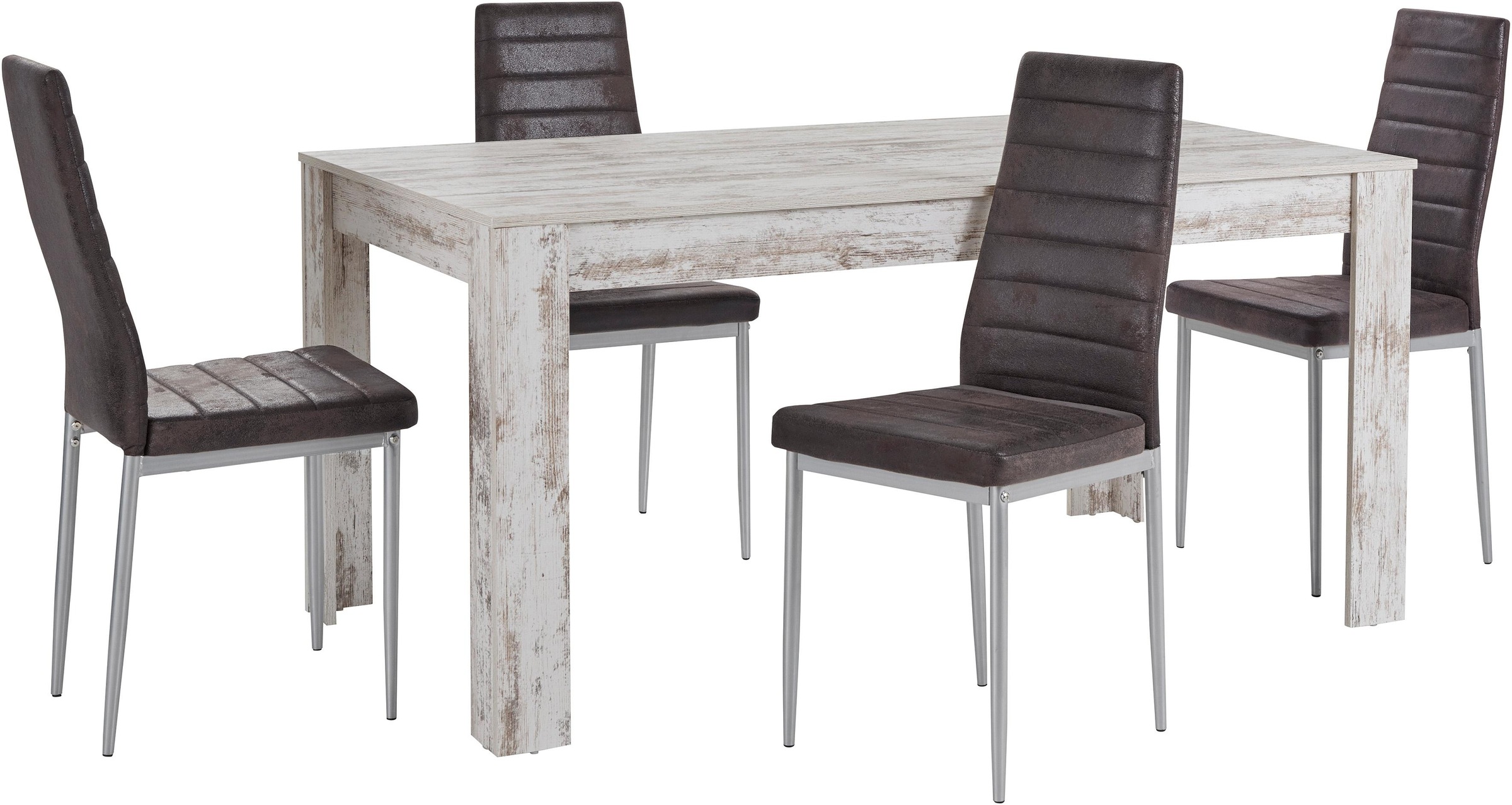 OTTO home Essgruppe "Lynn160/Kate" Set, 5 Stk. tlg. Tisch mit 4 Stühlen günstig online kaufen