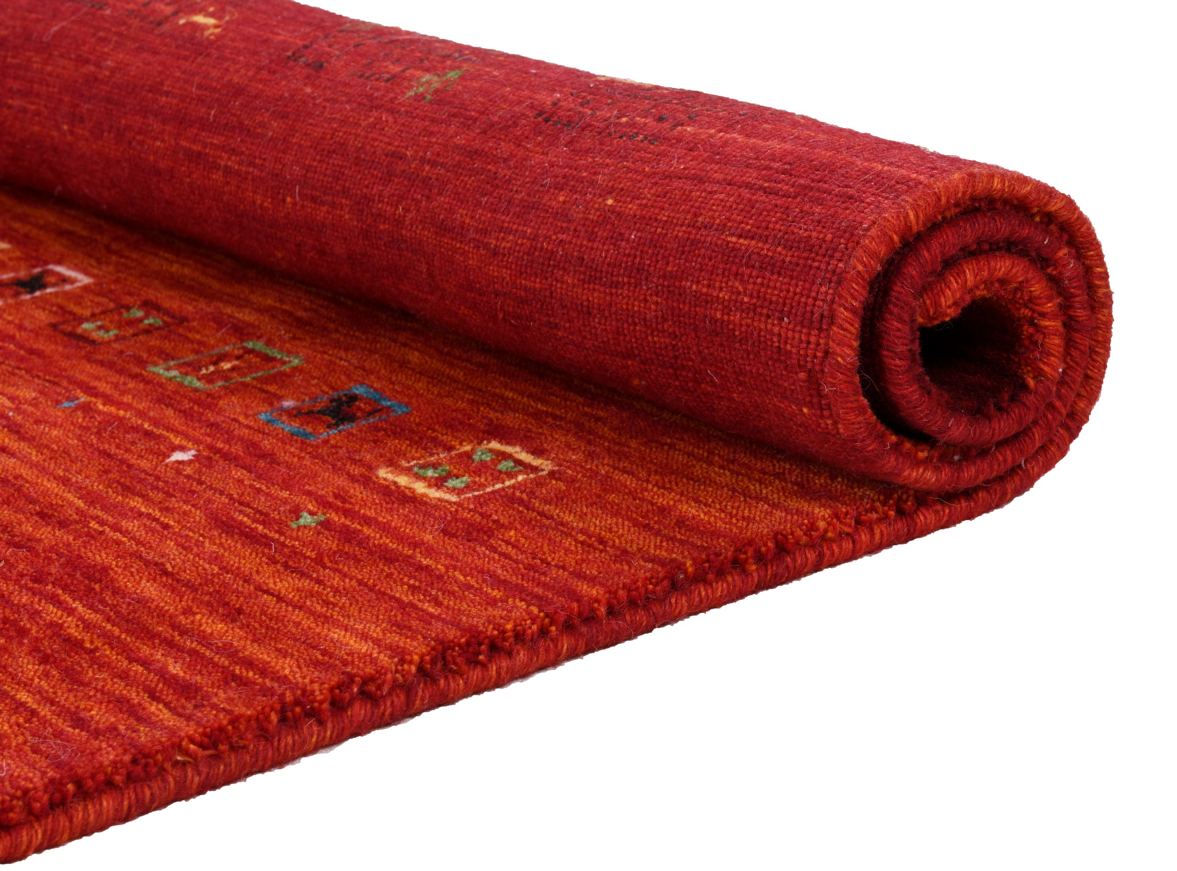 THEKO Lori Star Gold Wool Rug Red 140x200cm 3