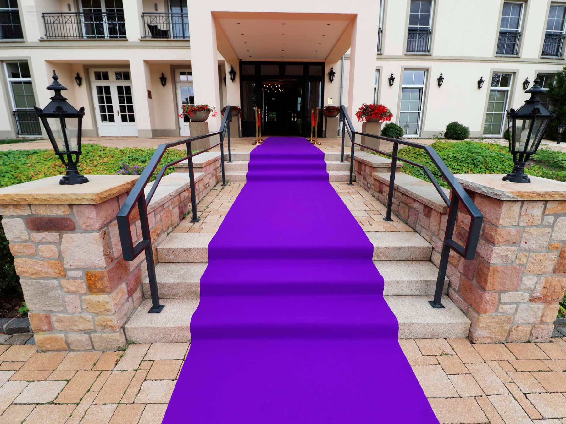 Läufer "PODIUM", lila, B:100cm H:2,6mm L:500cm, Polypropylen (PP), PRIMAFLOR-IDEEN IN TEXTIL, Teppiche, Läufer, Breite 100 cm, robuster Nadelfilz, Uni-Farben 3