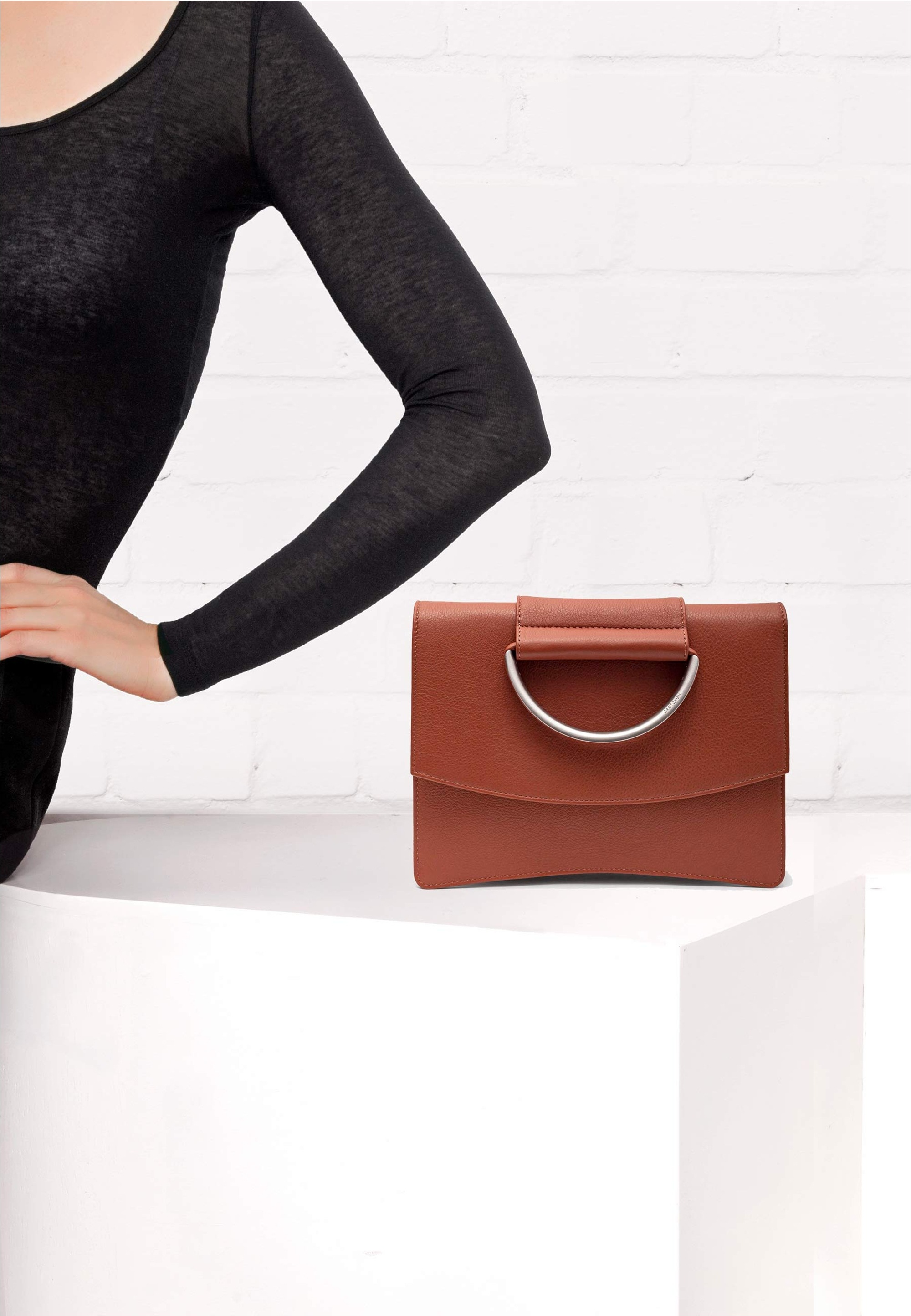 GRETCHEN Schultertasche »Oyster Clutch Three«, aus italienischem Kalbsleder