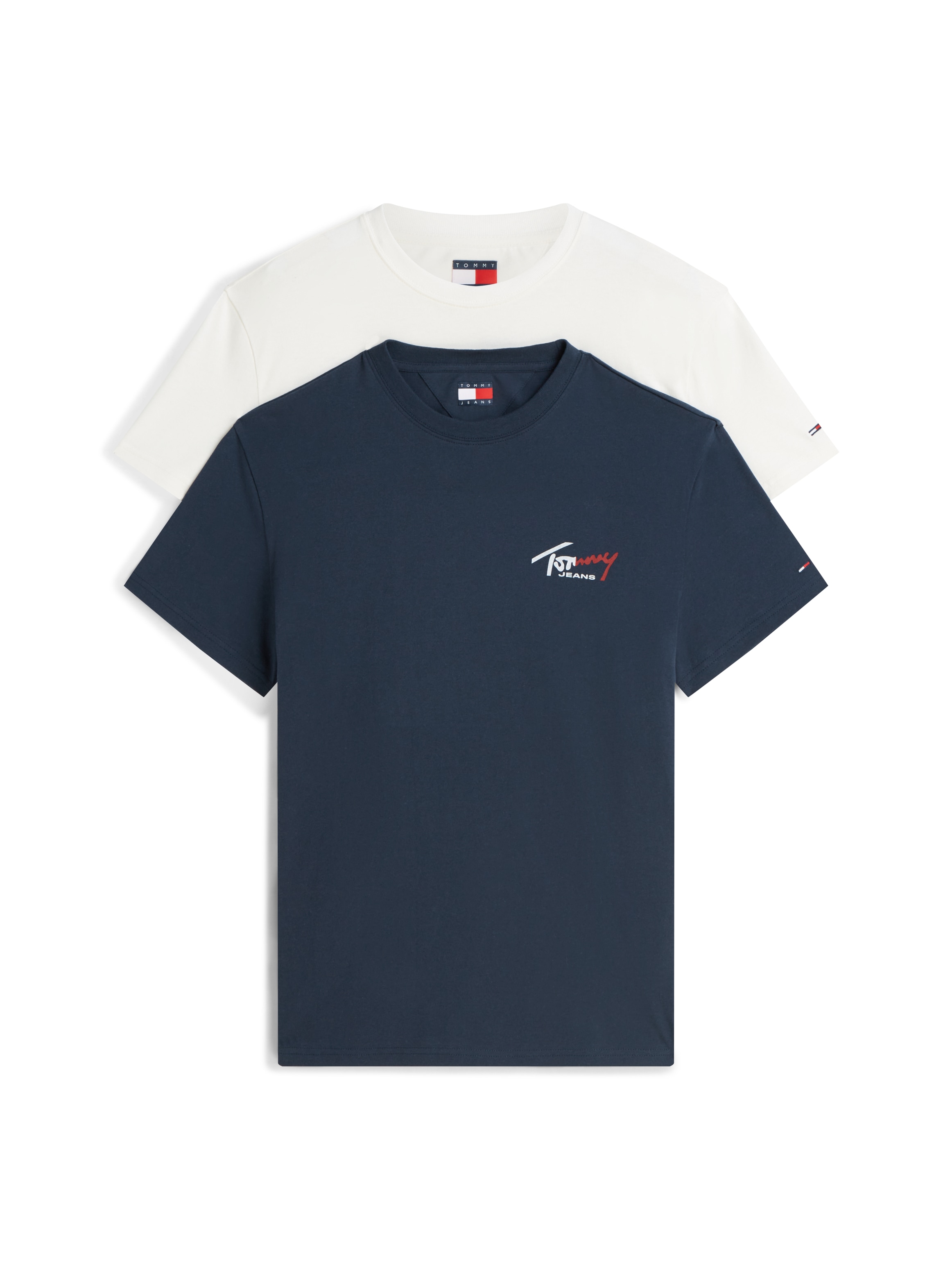 Tommy Jeans T-Shirt "TJM REGULAR SIGNATURE 2PACK" Packung, 2 großer Rückenprint