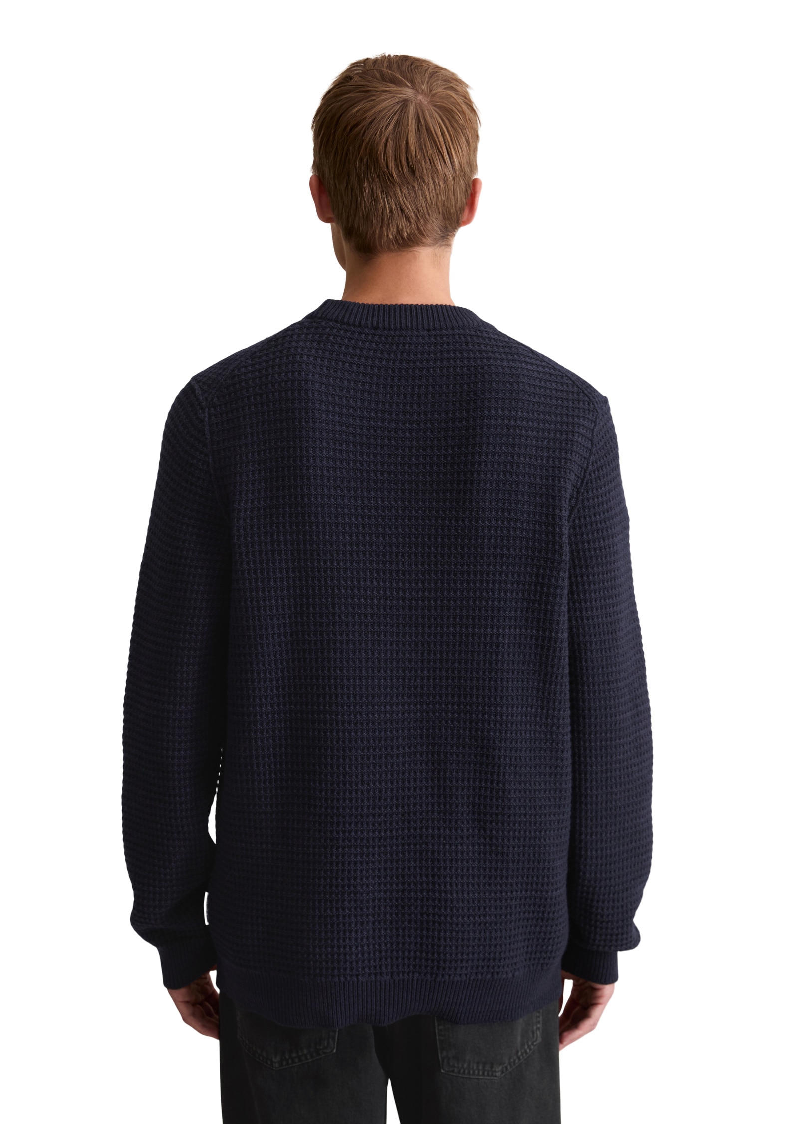 Marc O'Polo DENIM Rundhalspullover »mit markanter Struktur«