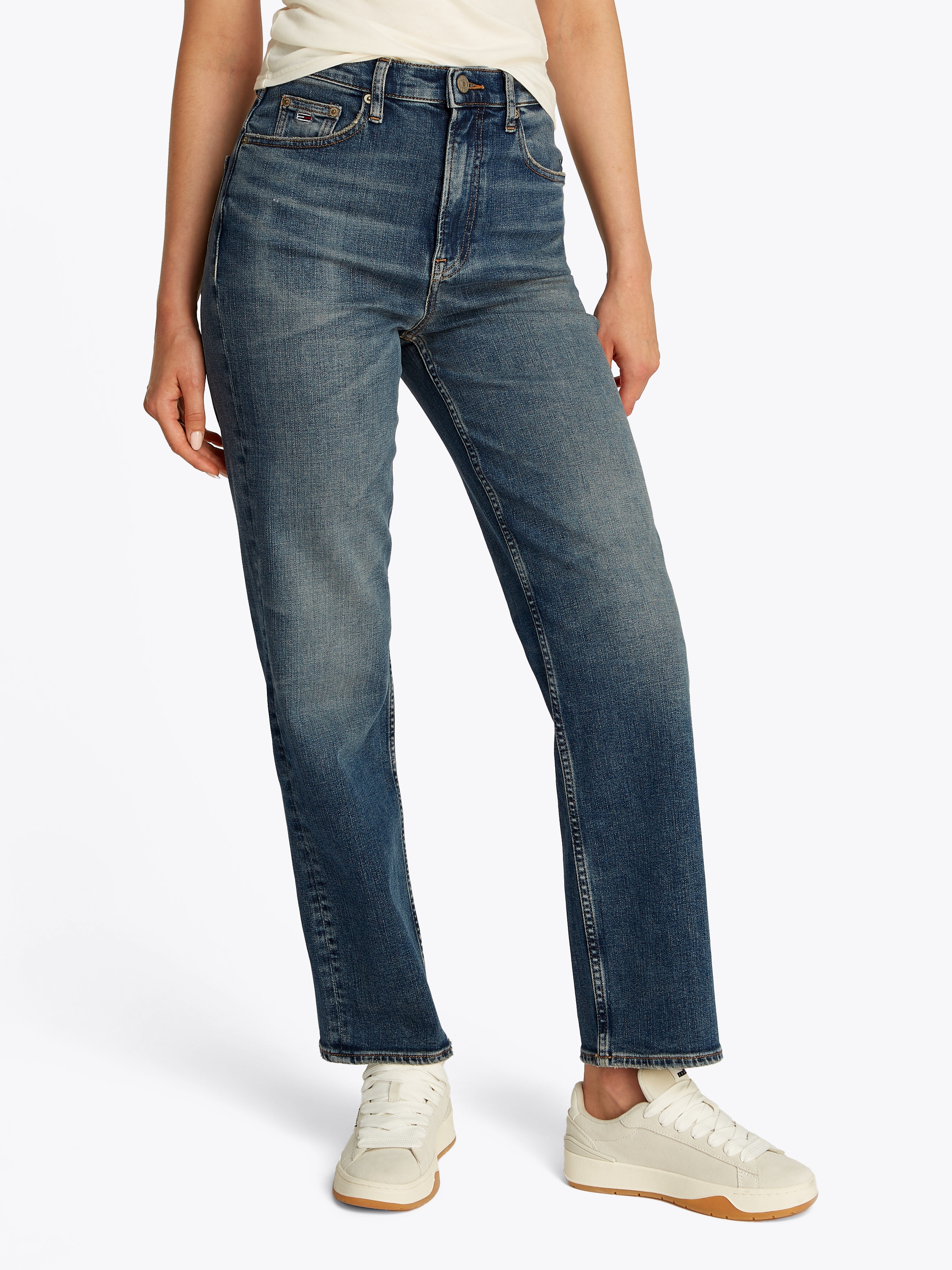 Tommy Jeans Straight-Jeans "Layla High Rise Slim Straight", in Knöchellänge günstig online kaufen