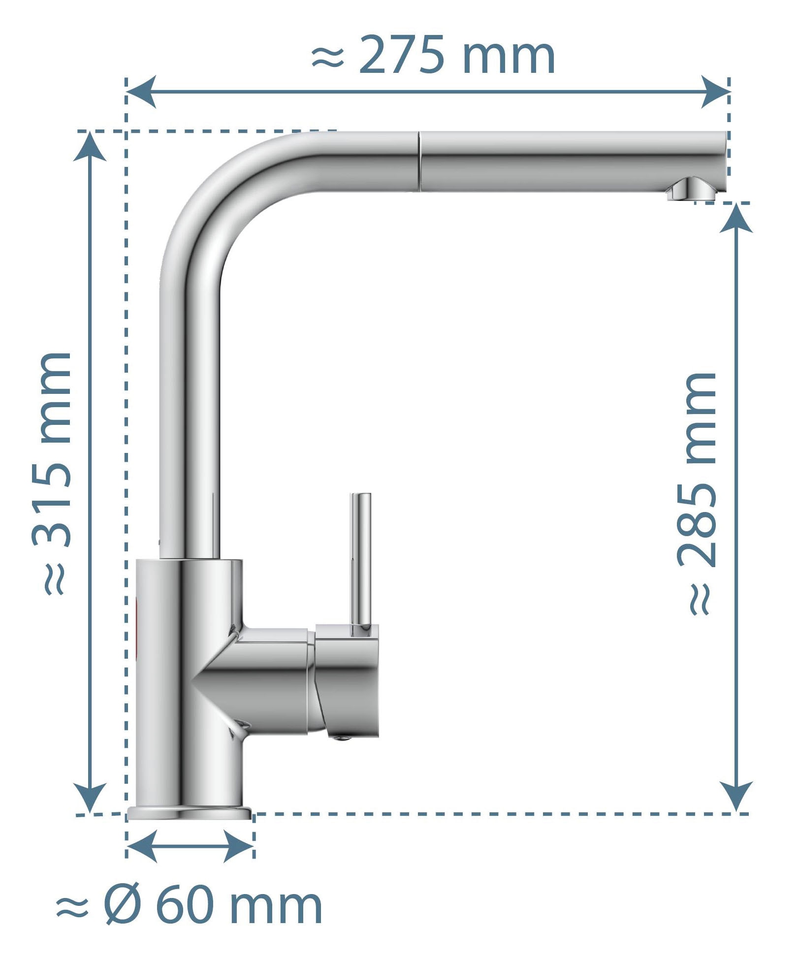 Schütte Spültischarmatur »VITAL« 1 Stk. tlg. Infrarottechnologie/Cold-Start-Fkt./360° schwenkbar /Eco-Click-Fkt.