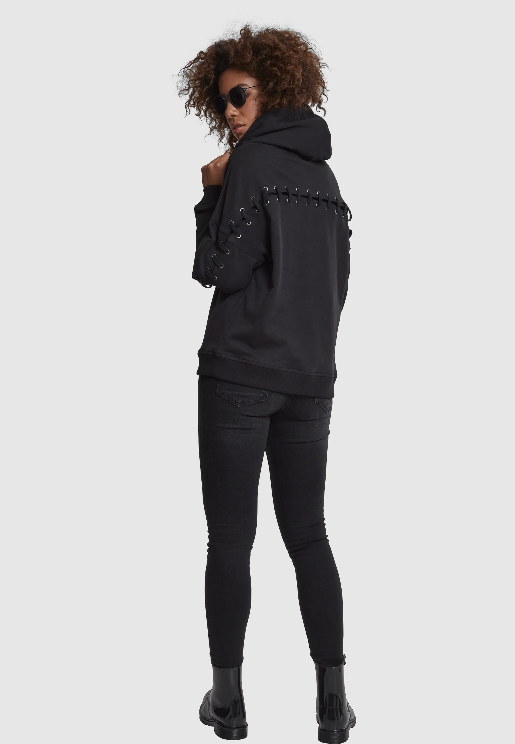 URBAN CLASSICS Sweatshirt »Urban Classics Damen Ladies Laced-Up Hoody«, 1
