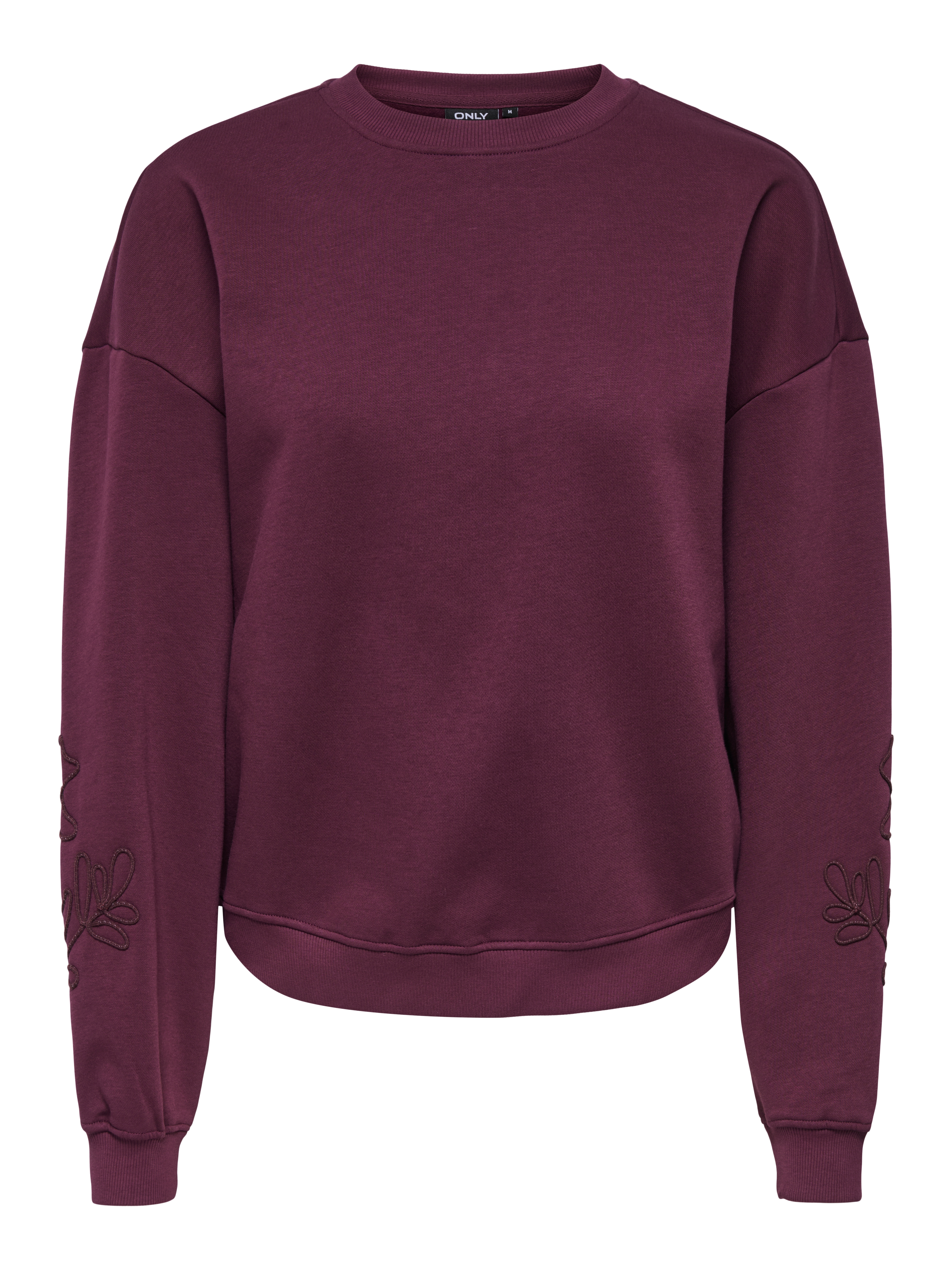 ONLY Sweatshirt "ONLBROOKLYN L/S EMBROIDERY BOX SWT", Baumwollmischung, regular fit