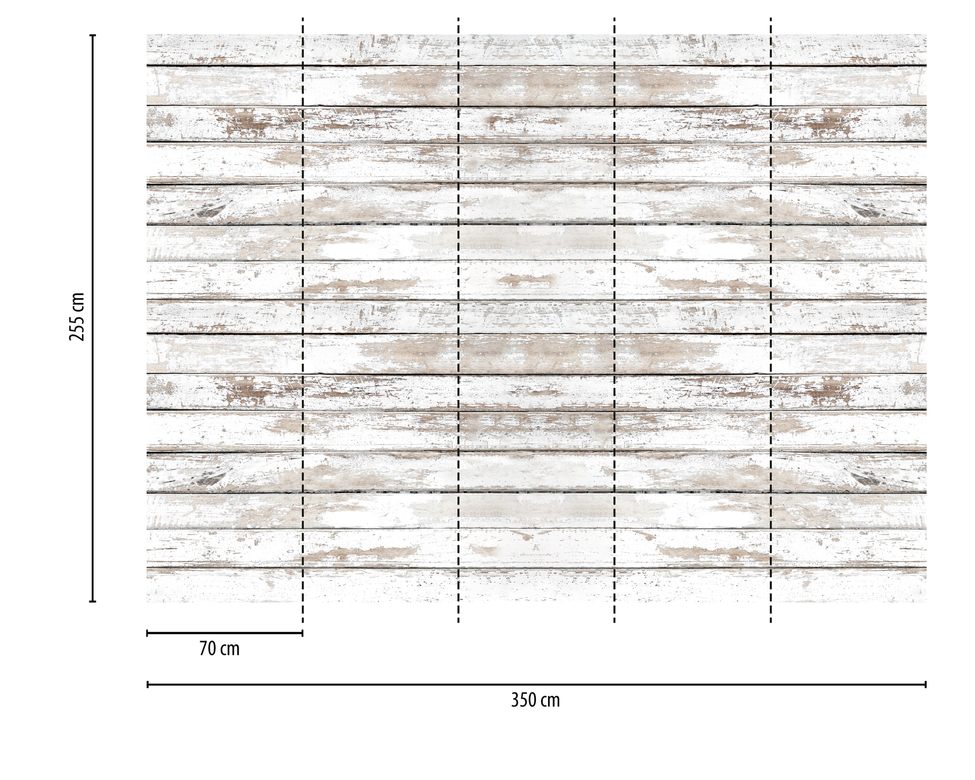 A.S. Création Vliestapete »Holzoptik Tapete Vintage Weiß Beige  Shabby Chic« matt strukturiert