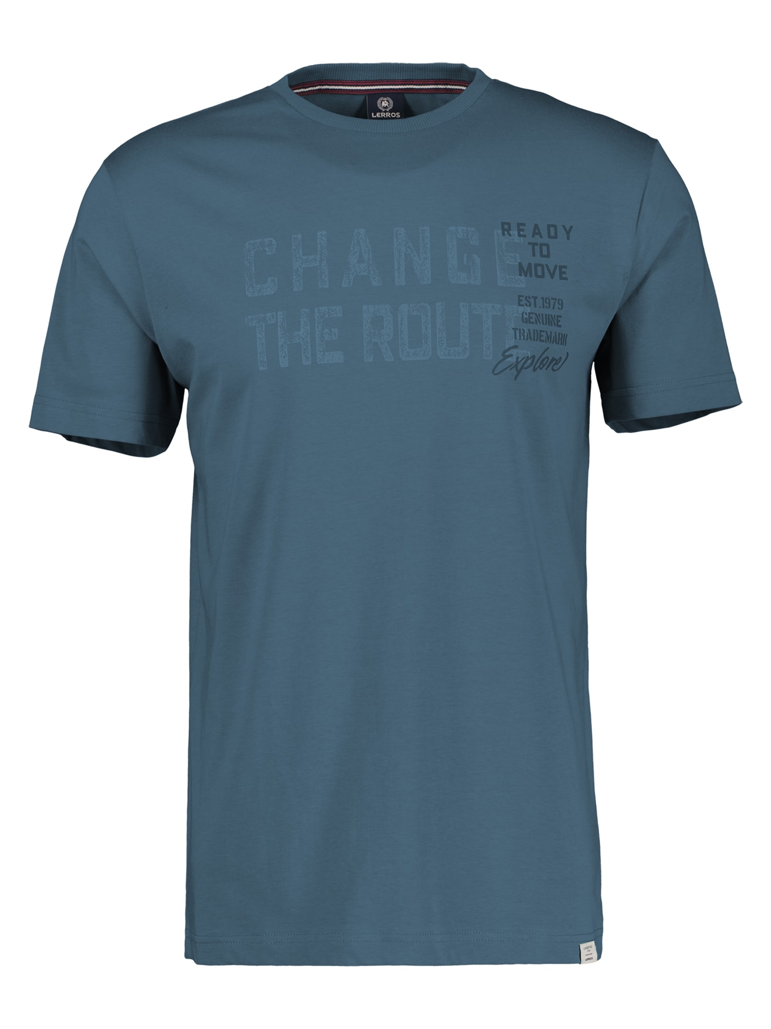 LERROS T-Shirt »LERROS Unifarbenes T-Shirt mit Print«