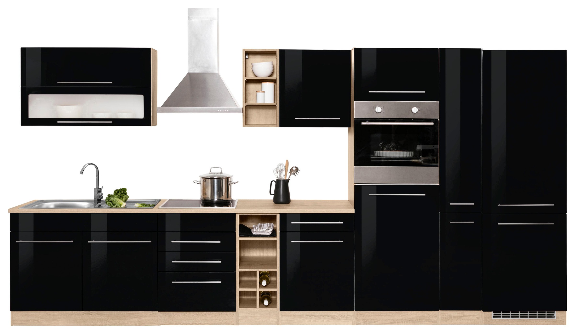 KOCHSTATION Küchenzeile "KS-Eton" mit E-Geräten, Breite 390 cm günstig online kaufen