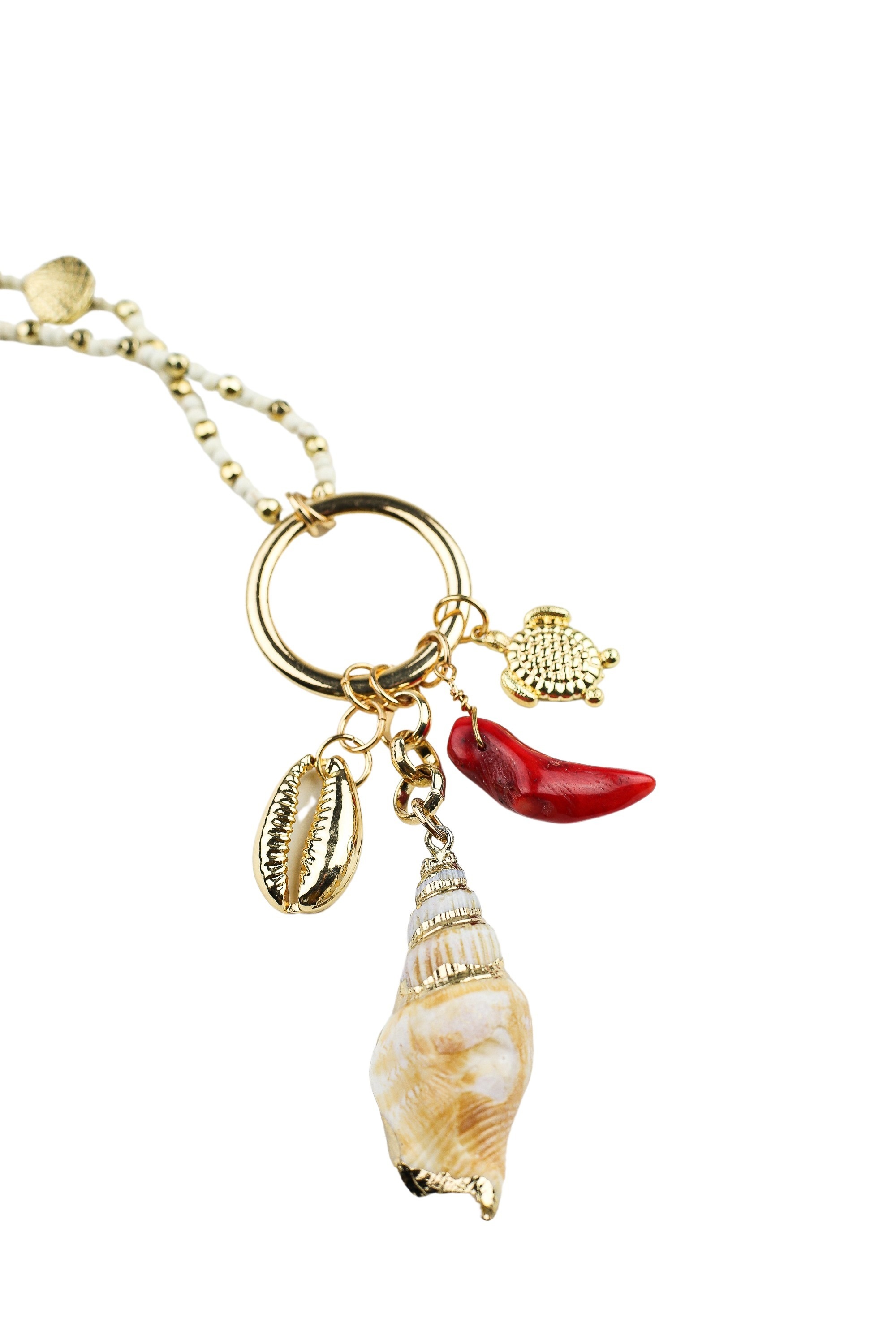 COLLEZIONE ALESSANDRO Lange Kette »Lopes«, mit echtem Muschelanhänger
