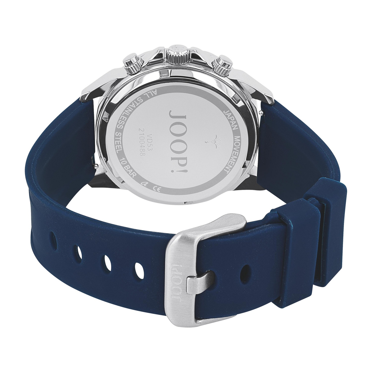 JOOP! Chronograph Quarzuhr, Armbanduhr, Herrenuhr, Silikonarmband, analog, Jahr, Monat