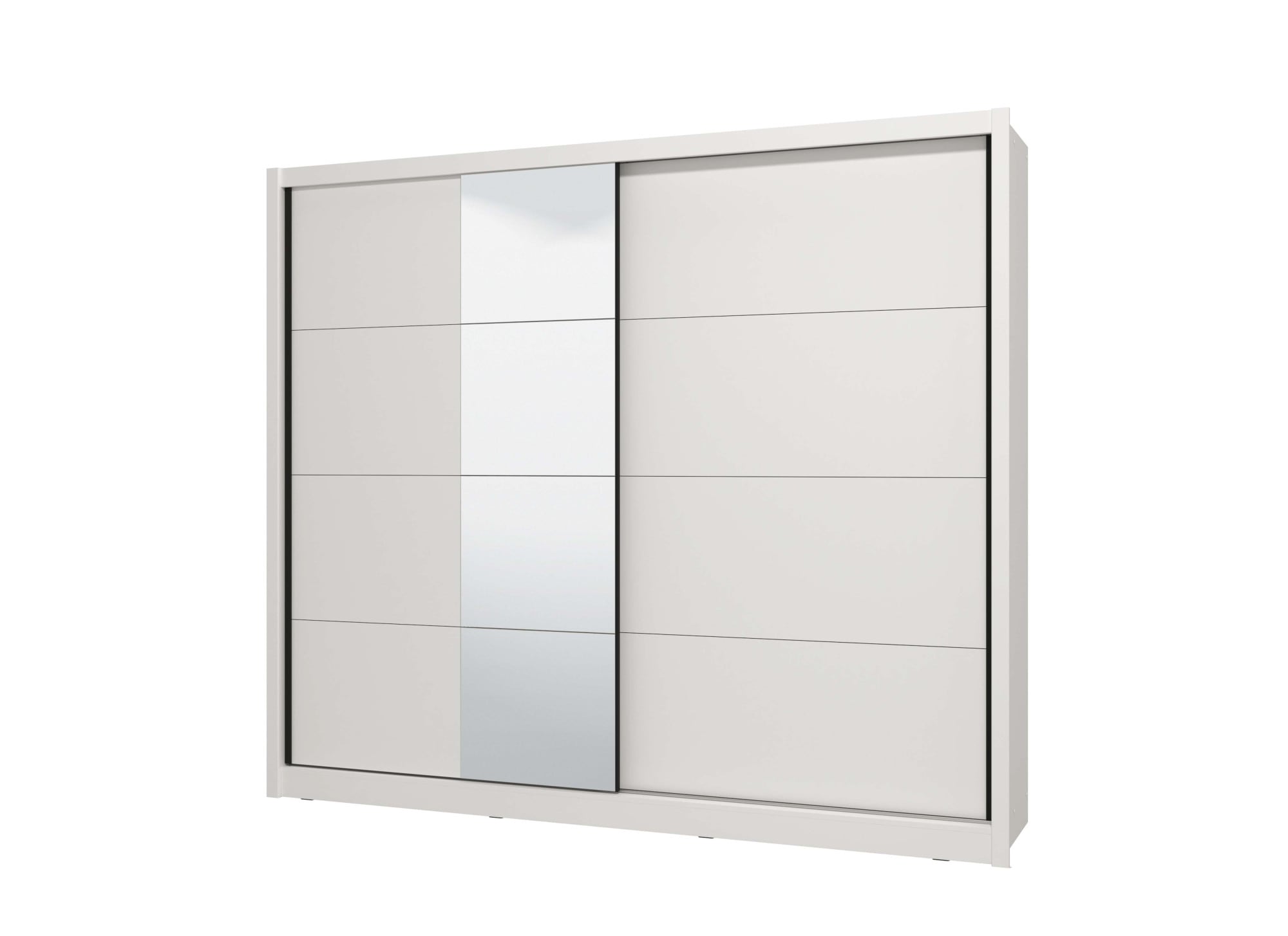 INOSIGN Schwebetürenschrank »Albi, Schlafzimmerschrank, Wäscheschrank in cashmere oder weiß«, Kleiderschrank mit Spiegel MIT Innenausstattung,FSC®-zertifiziert