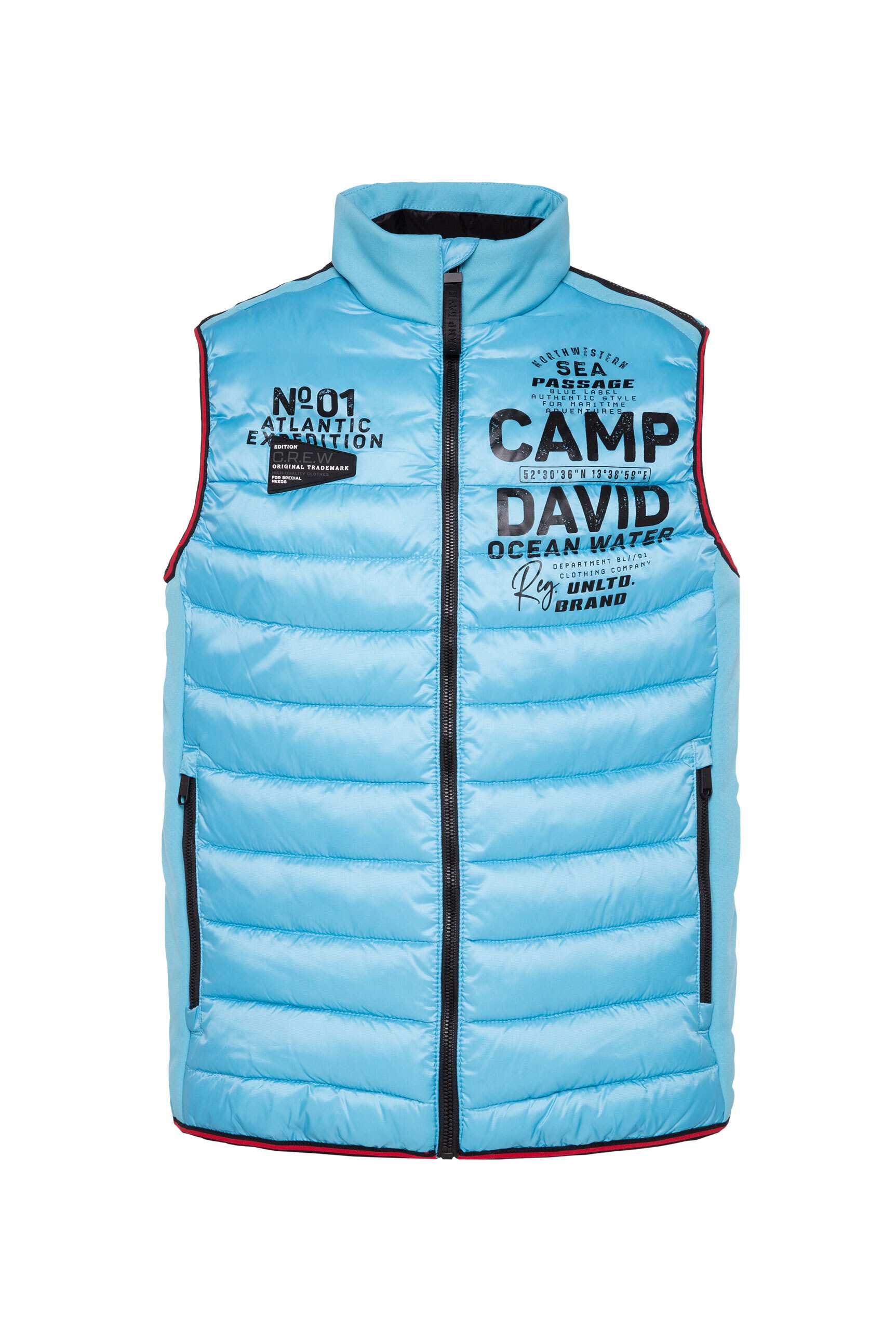 CAMP DAVID Steppweste, mit Windfangleiste