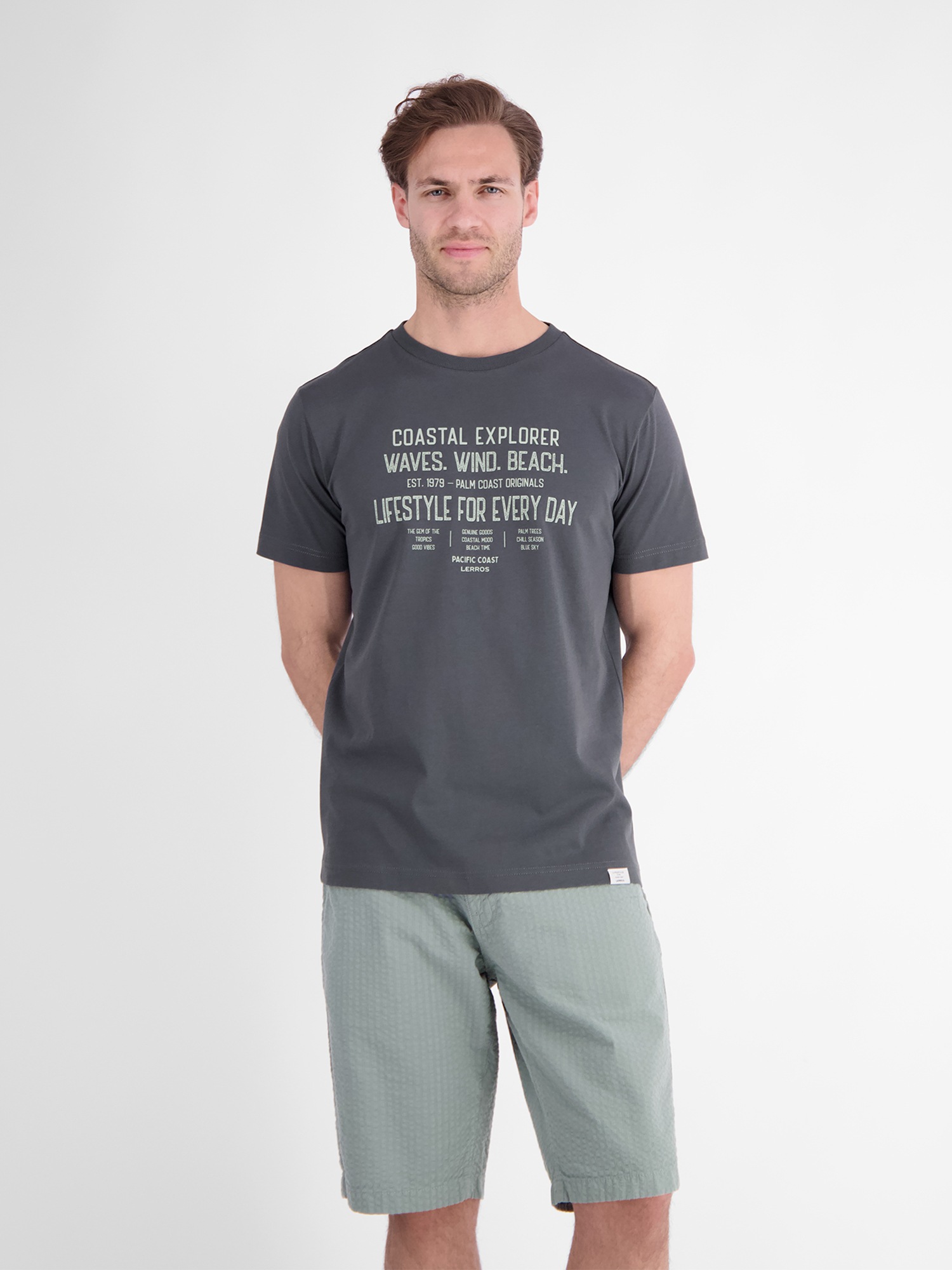 LERROS T-Shirt "Sportliches T-Shirt aus Baumwolle mit coolem Slogan-Print"