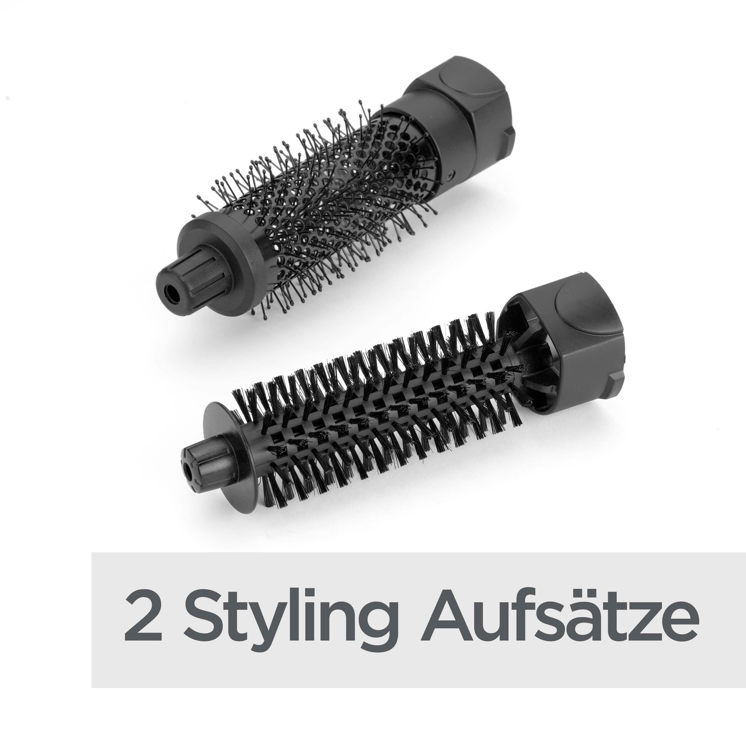 BaByliss Warmluftbürste »Shape & Smooth Warmluftbürste für kurze Haare, AS82E« 2 Aufsätze 800 W, Rundbürstenföhn mit 2 Aufsätzen für Volumen und Fülle