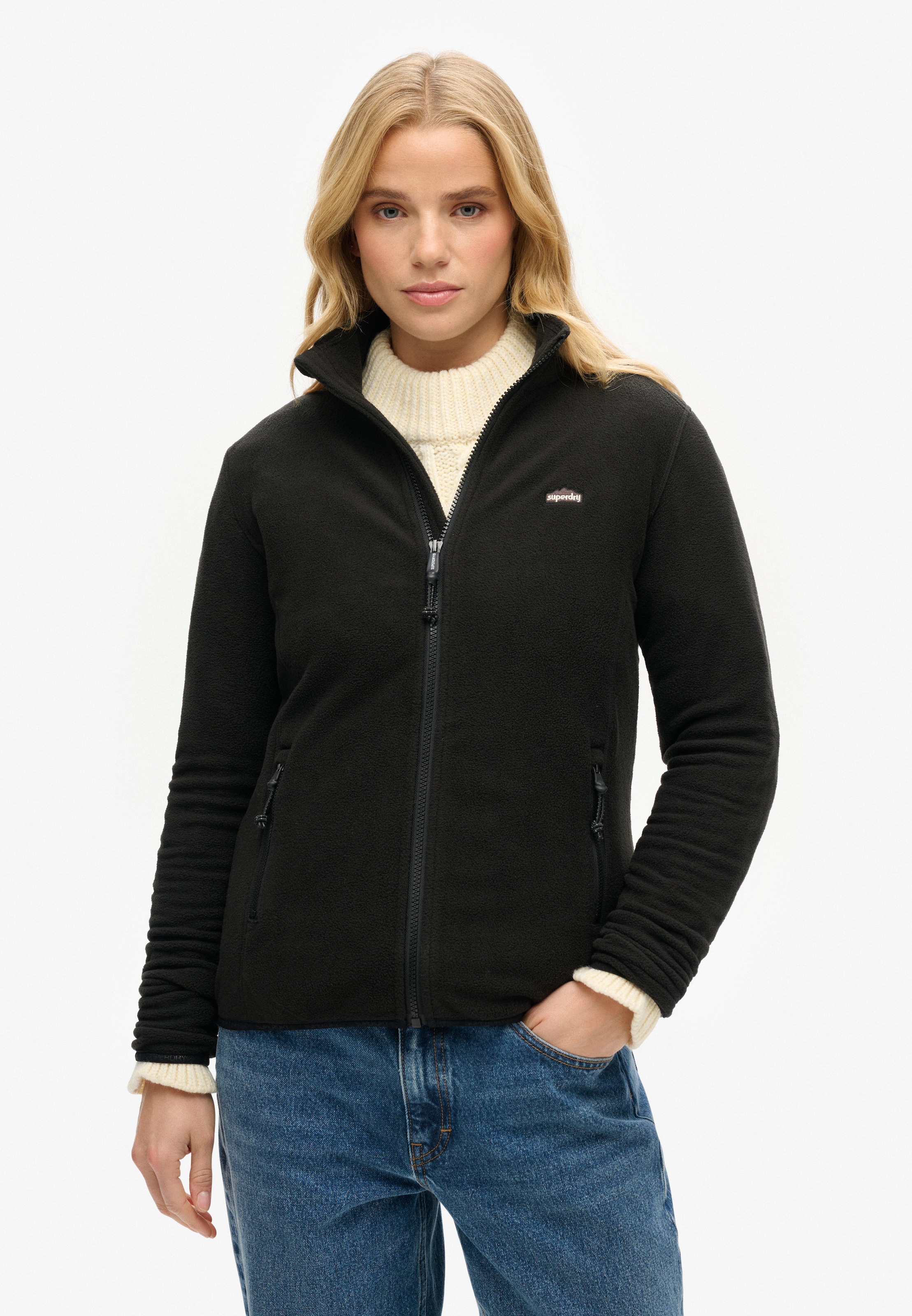 Superdry Fleecejacke "POLAR FLEECE FULL ZIP", ohne Kapuze günstig online kaufen