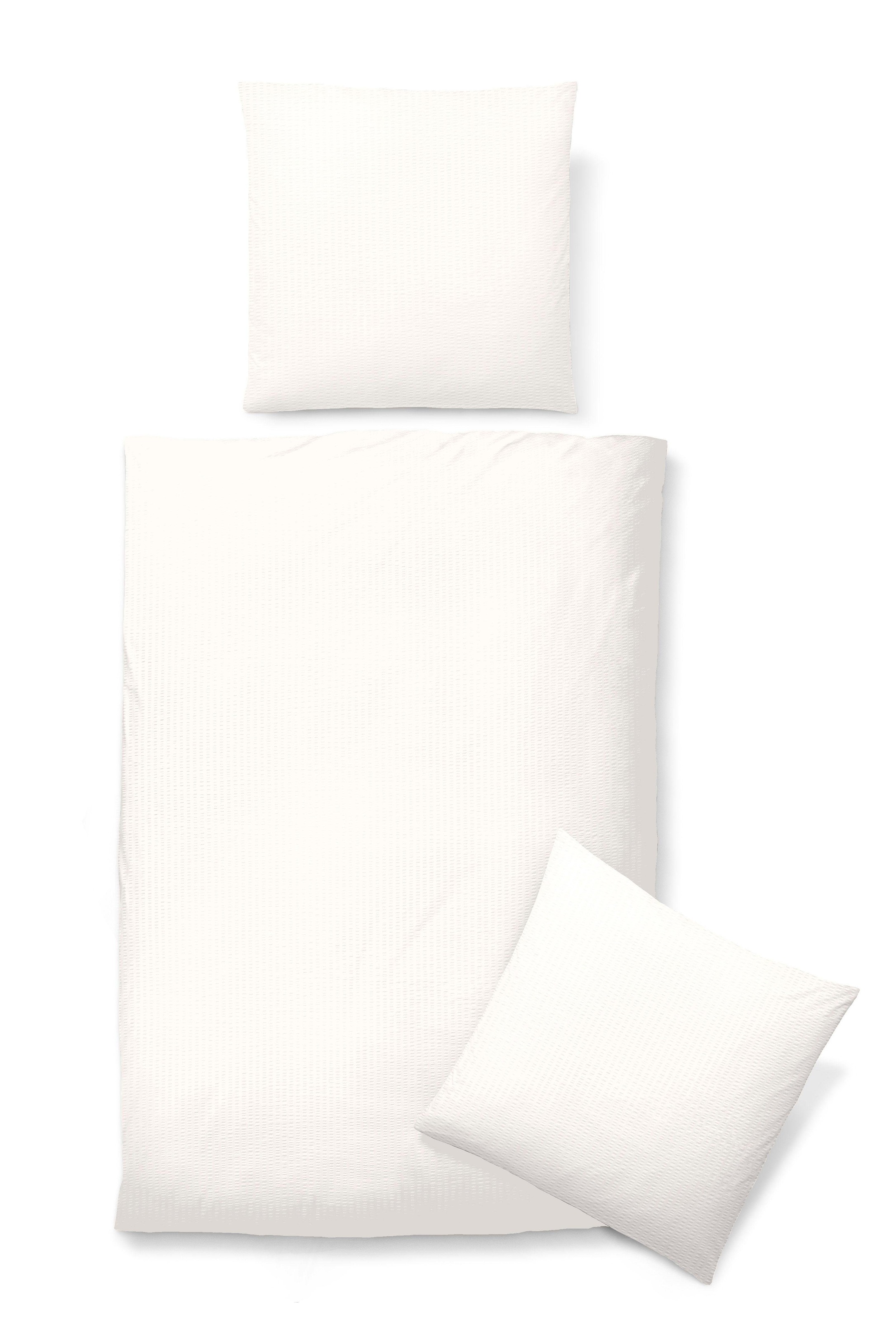 Biberna Bettwäsche "Romy" 2 Stk. tlg. feine Streifen in Uni-Optik und kochf günstig online kaufen