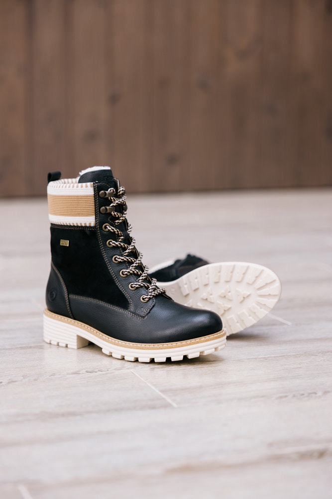 Remonte Winterboots »Elisabeth Hurley-Collection«, Schnürboots, Schnürstiefelette mit wasserabweisender TEX-Membran