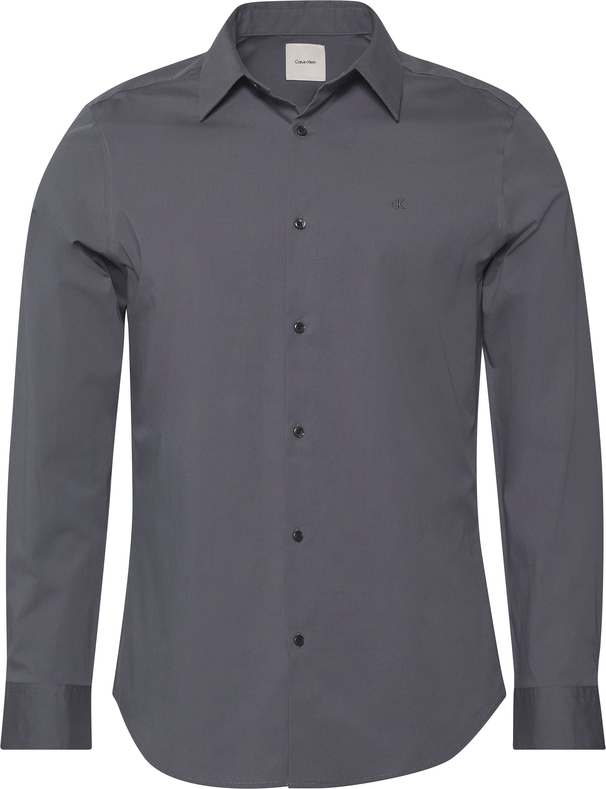 Calvin Klein Jeans Langarmhemd »LONG SLEEVE SOLID STRETCH SLIM SHIRT« slim fit, in Unifarbe