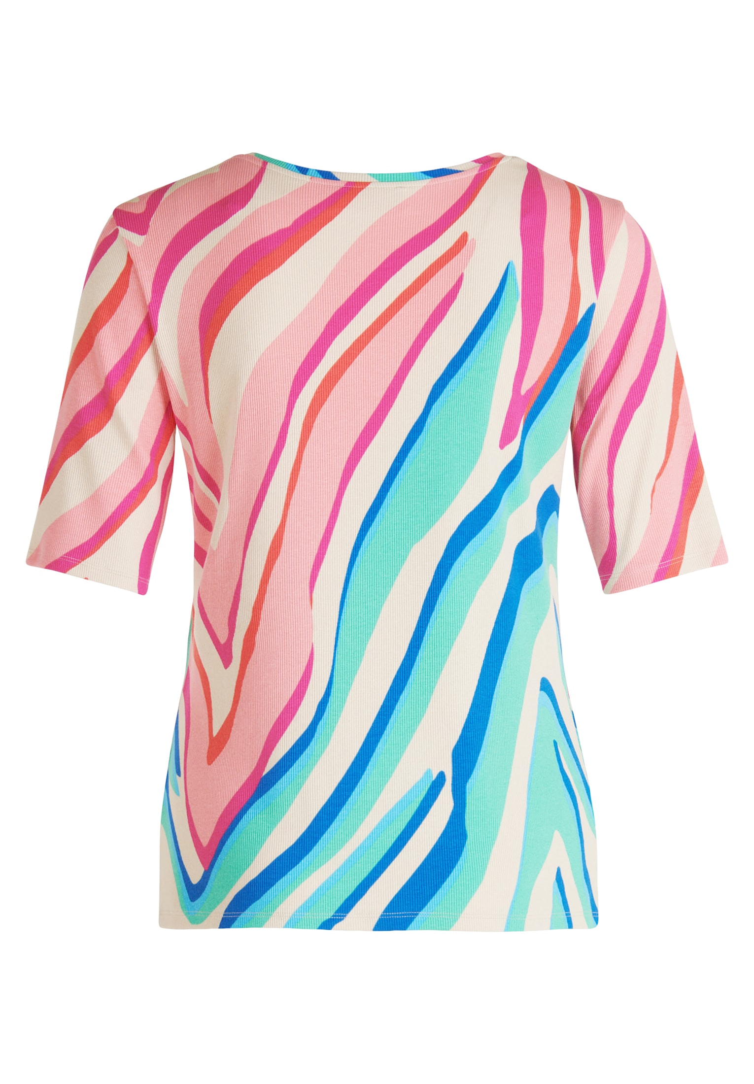 Betty Barclay Kurzarmshirt »Betty Barclay Basic Shirt mit Rippenstruktur«, (1 tlg.), Druck