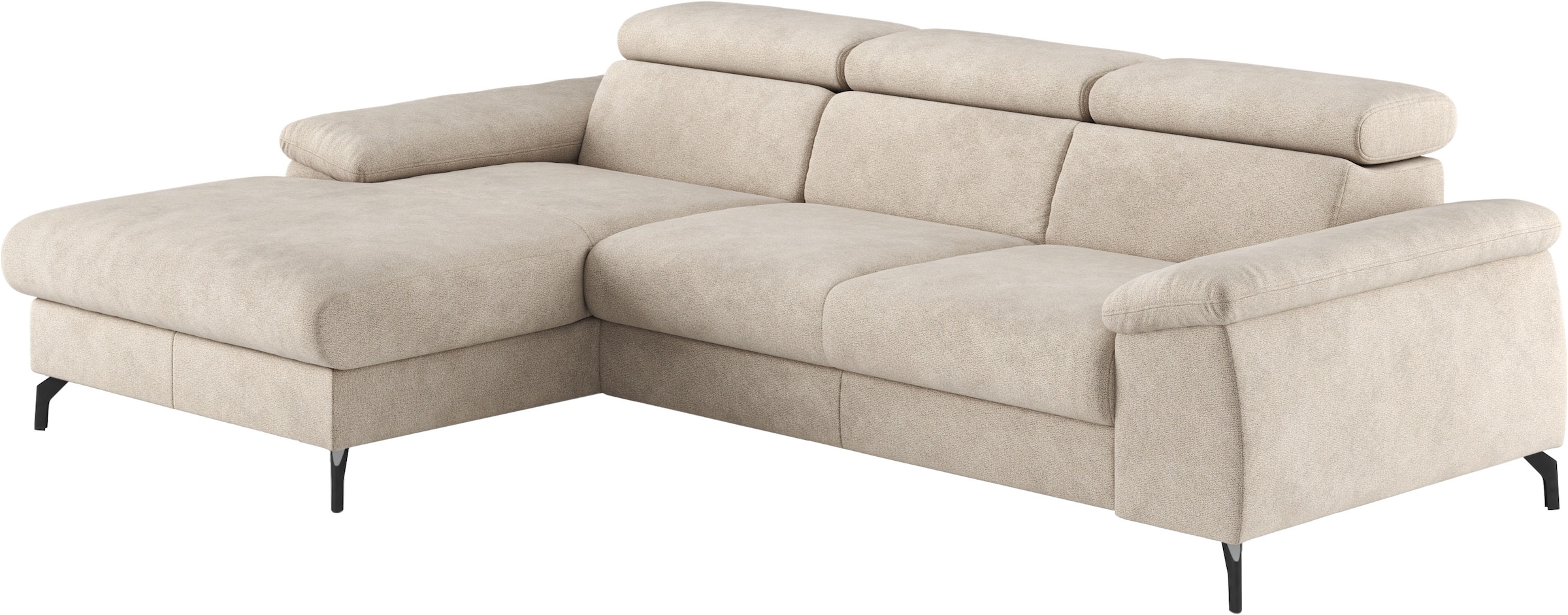 COTTA Ecksofa "Kitty L-Form, B: 242 cm" mit Kopfteilverstellung, optional Schlaffunktion & Bettkasten